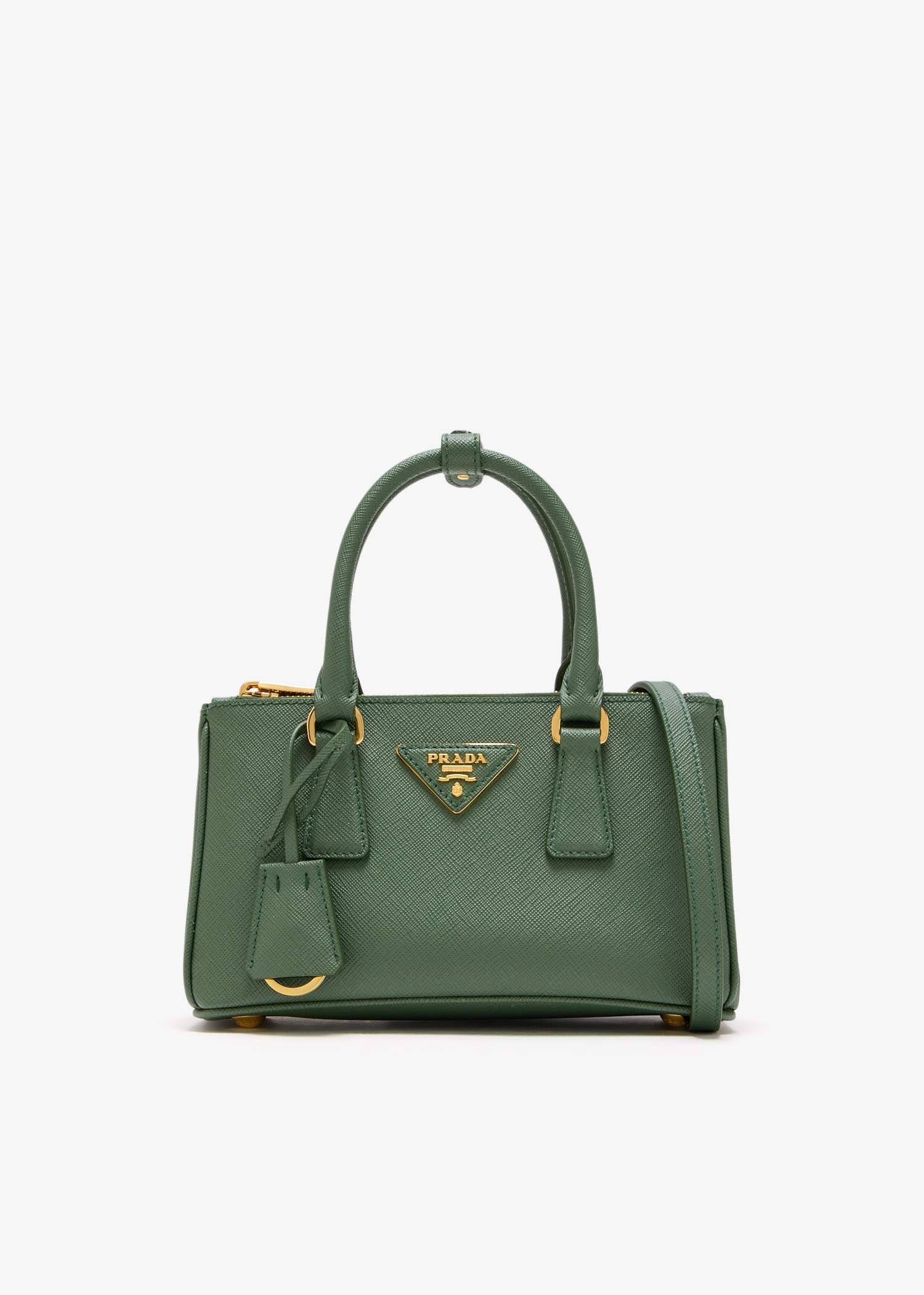

Prada Galleria saffiano leather mini bag, Green