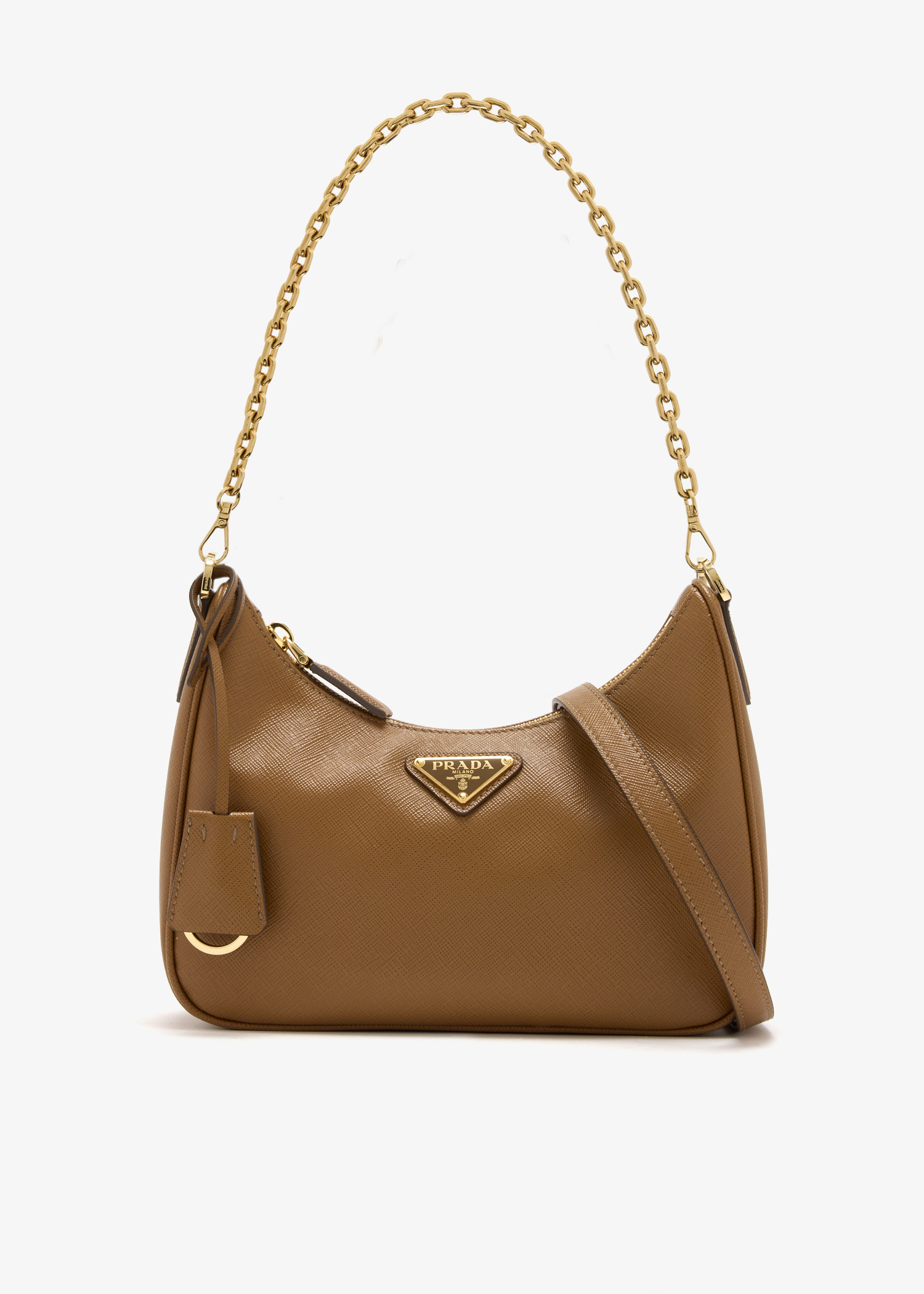

Prada Re-Edition mini saffiano leather bag, Brown