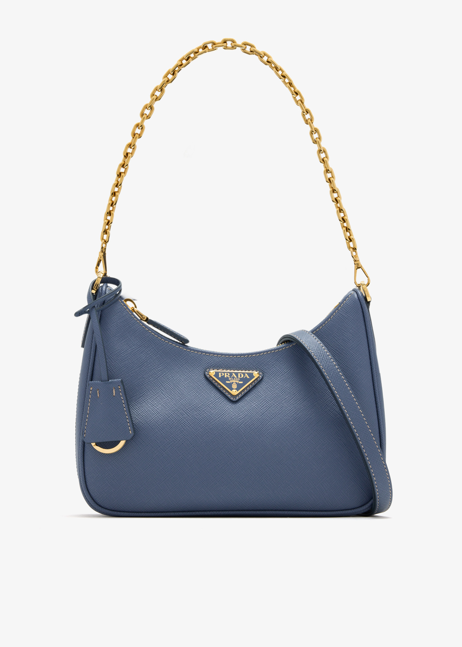 

Prada Re-Edition mini saffiano leather bag, Navy