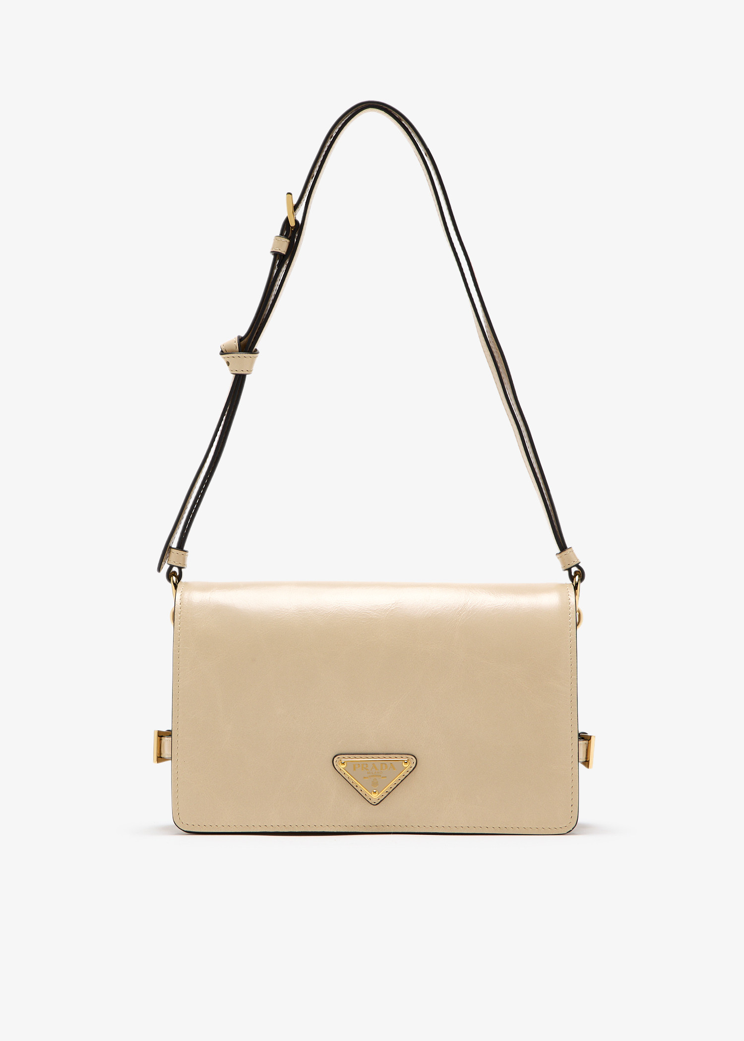 

Leather shoulder bag, Beige