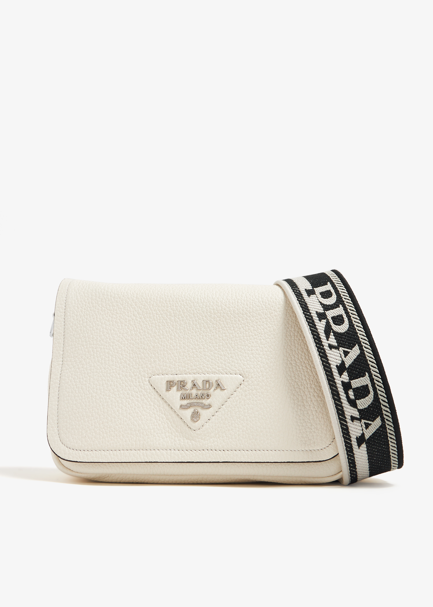 

Leather shoulder bag, White