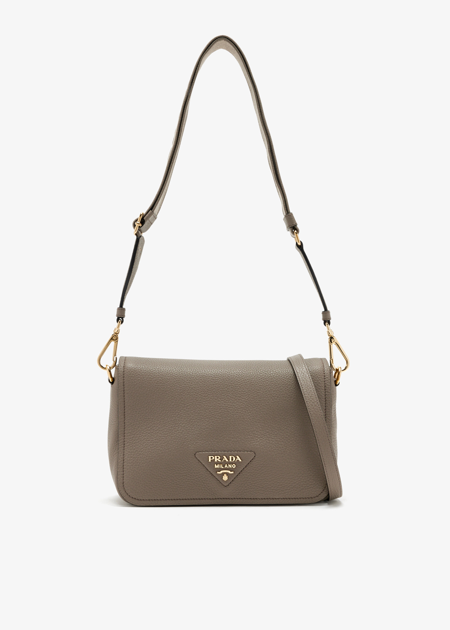 

Leather shoulder bag, Grey