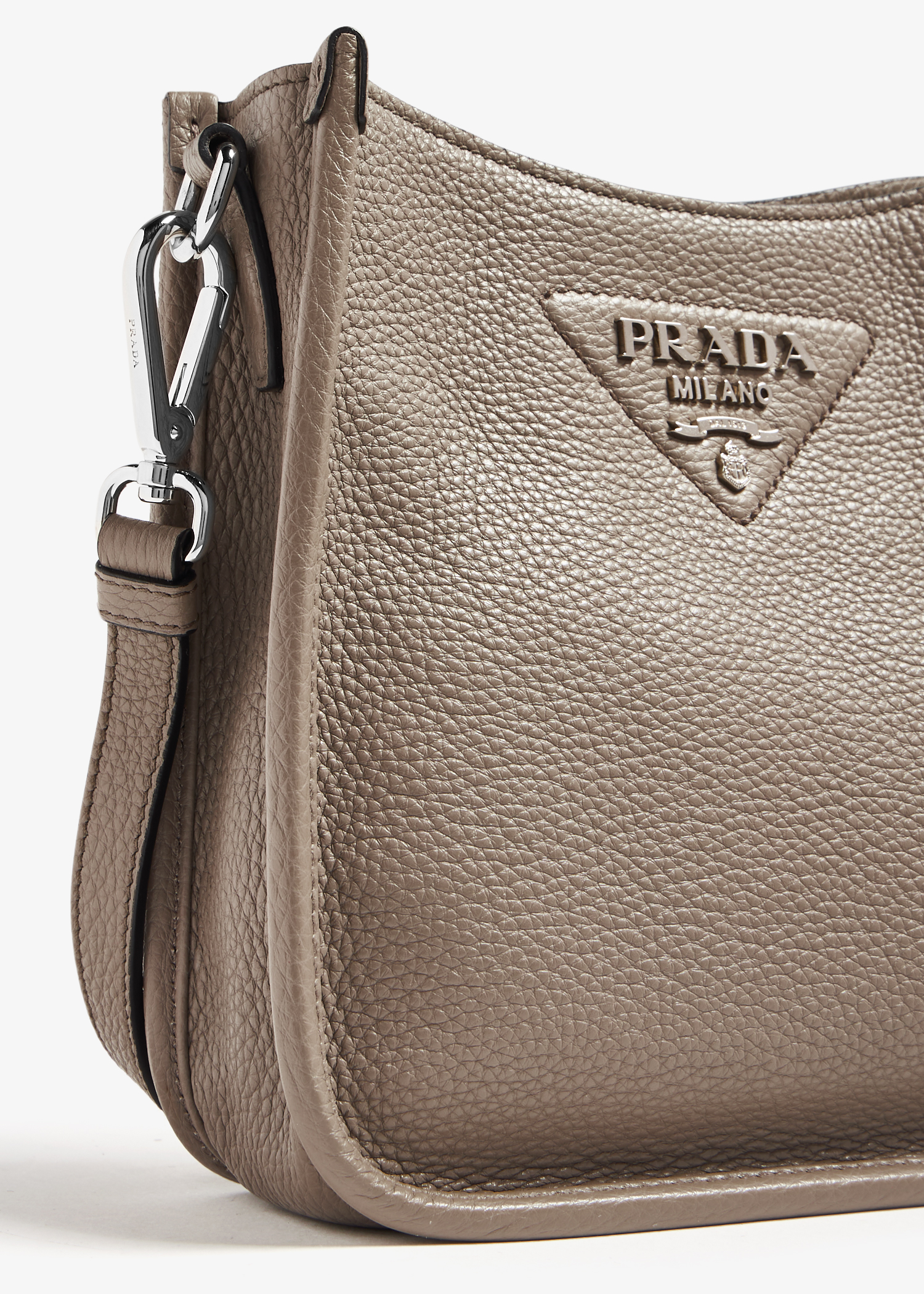 

Leather mini shoulder bag, Brown