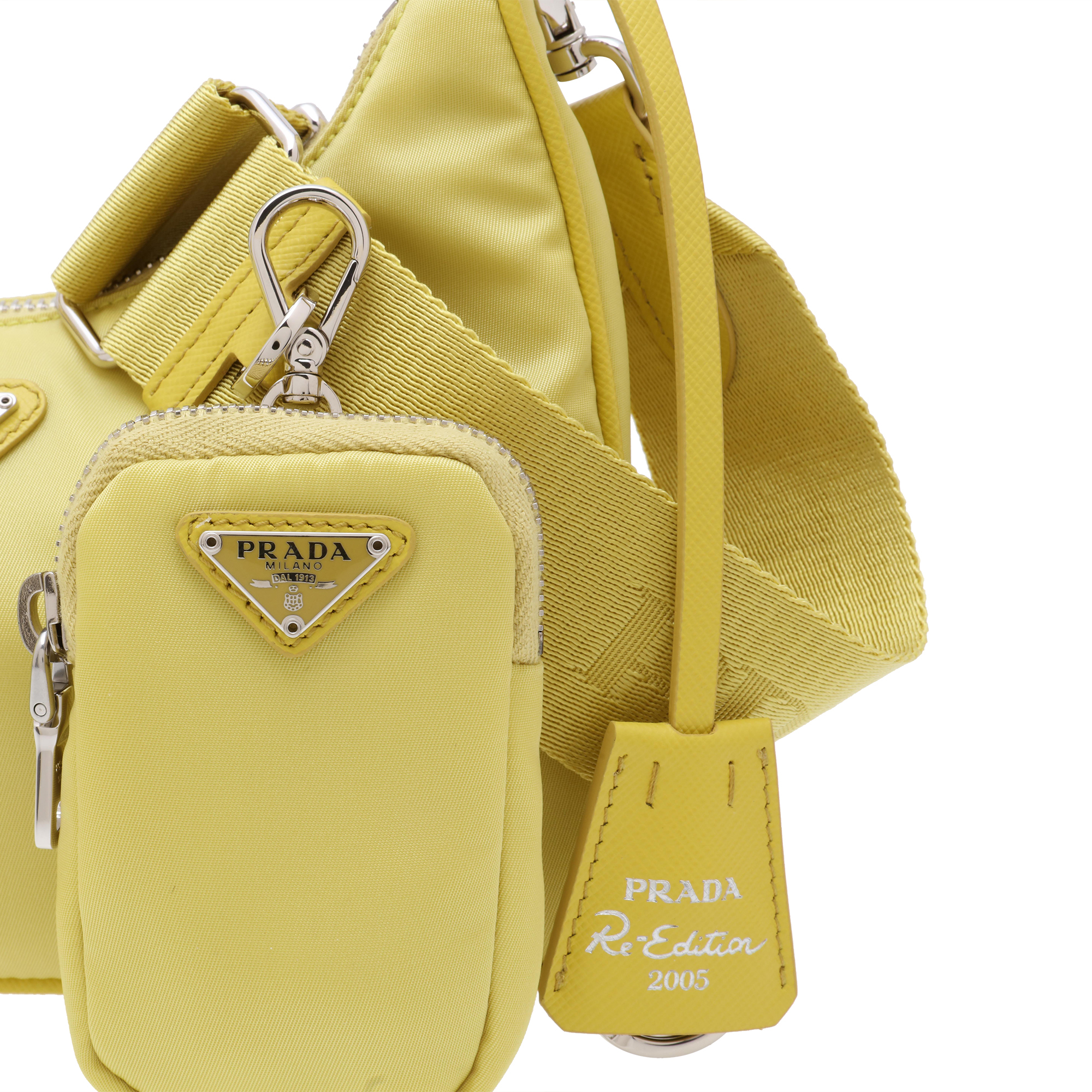 

Re-Edition nylon shoulder bag, Yellow