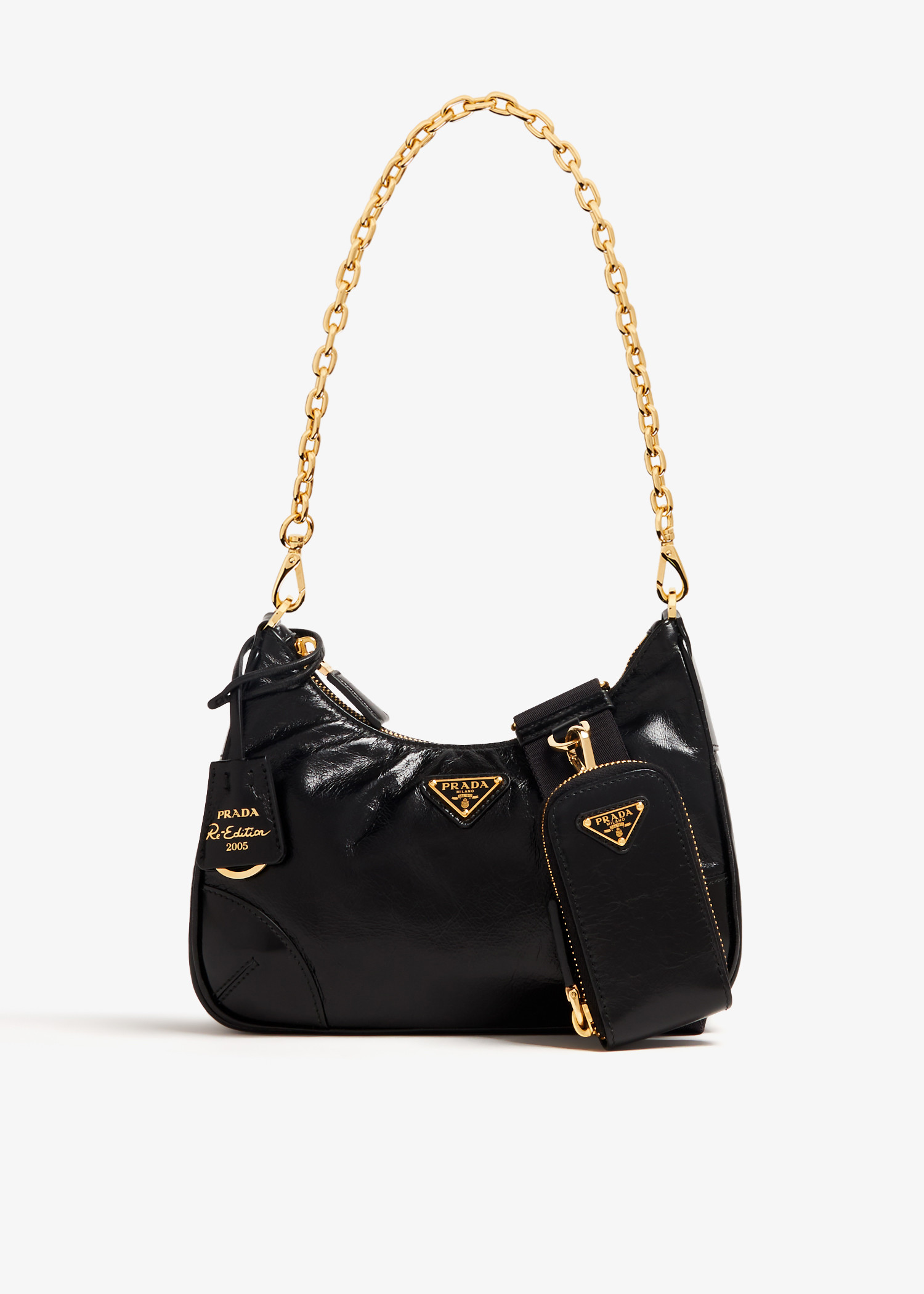 

Re-Edition 2005 leather bag, Black