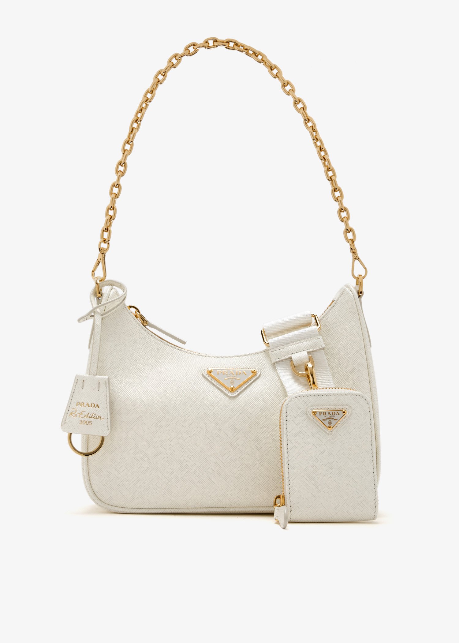 

Prada Re-Edition 2005 Saffiano leather bag, White