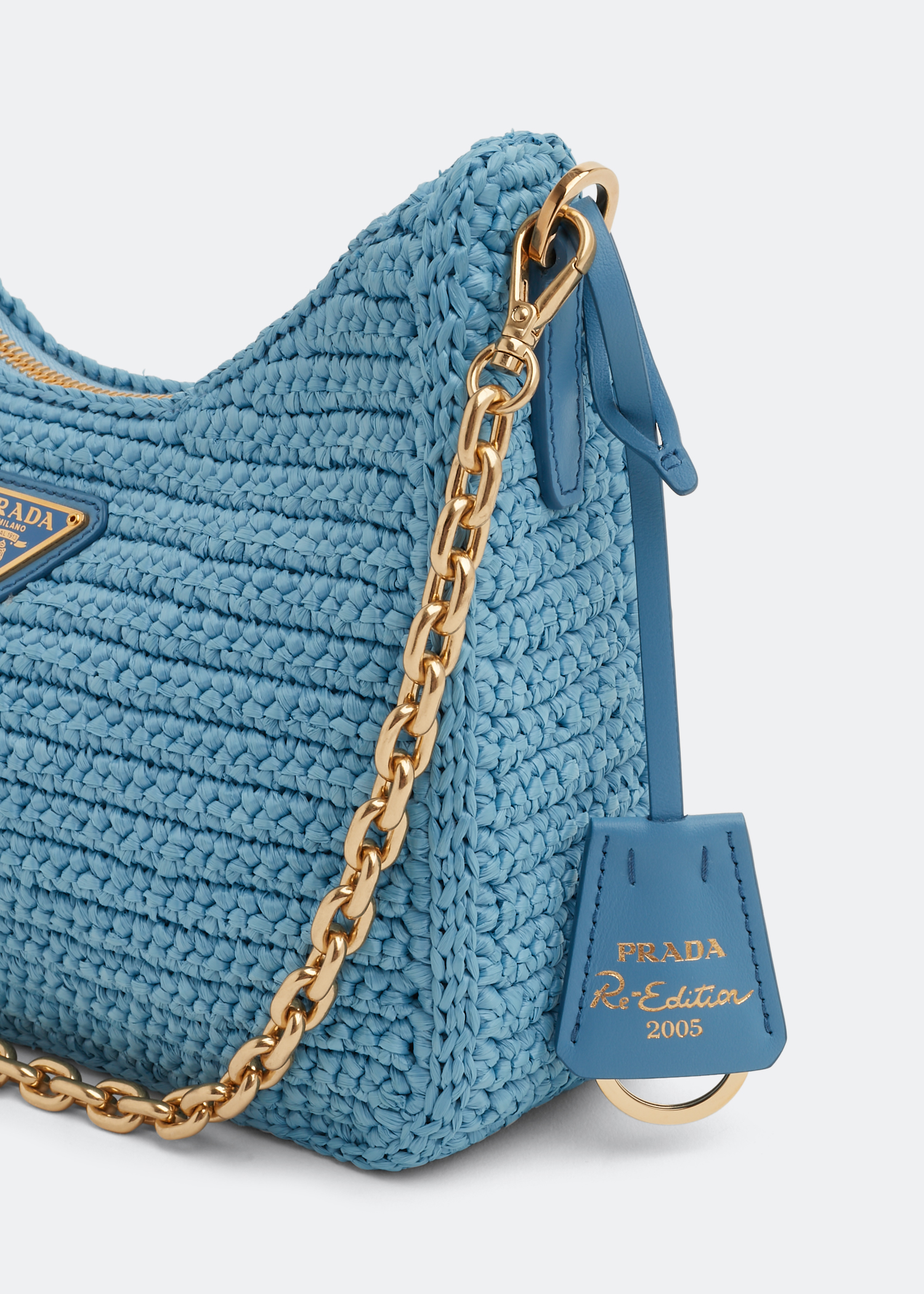 

Re-Edition 2005 raffia bag, Blue