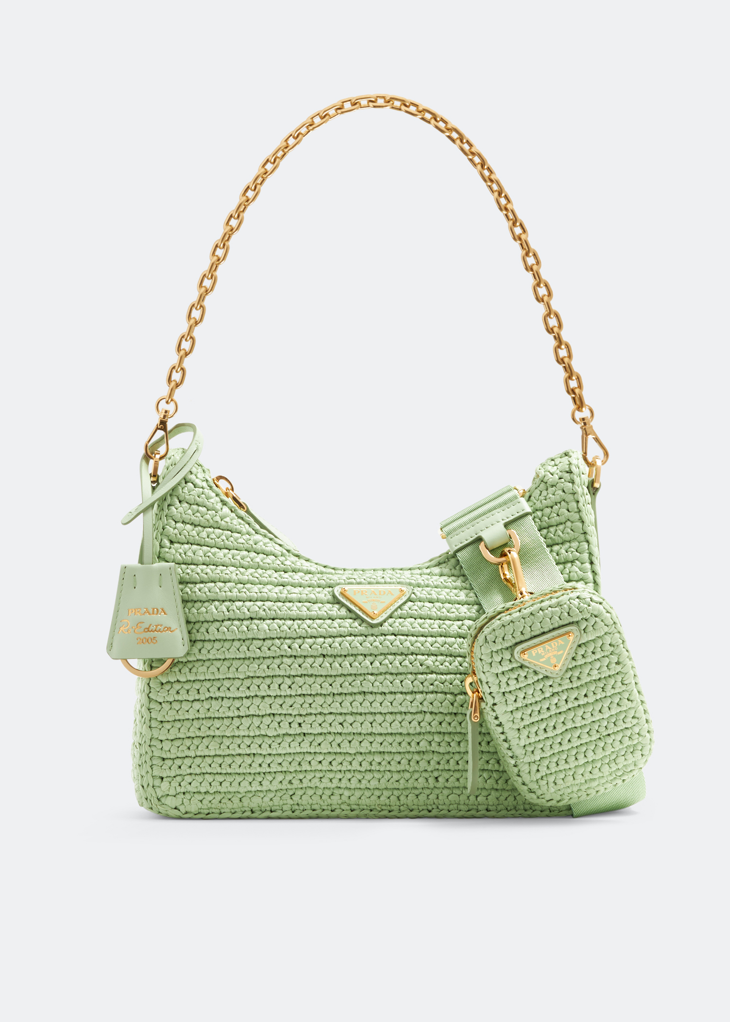 Prada Re-Edition 2005 Crochet Bag, Women, Aqua