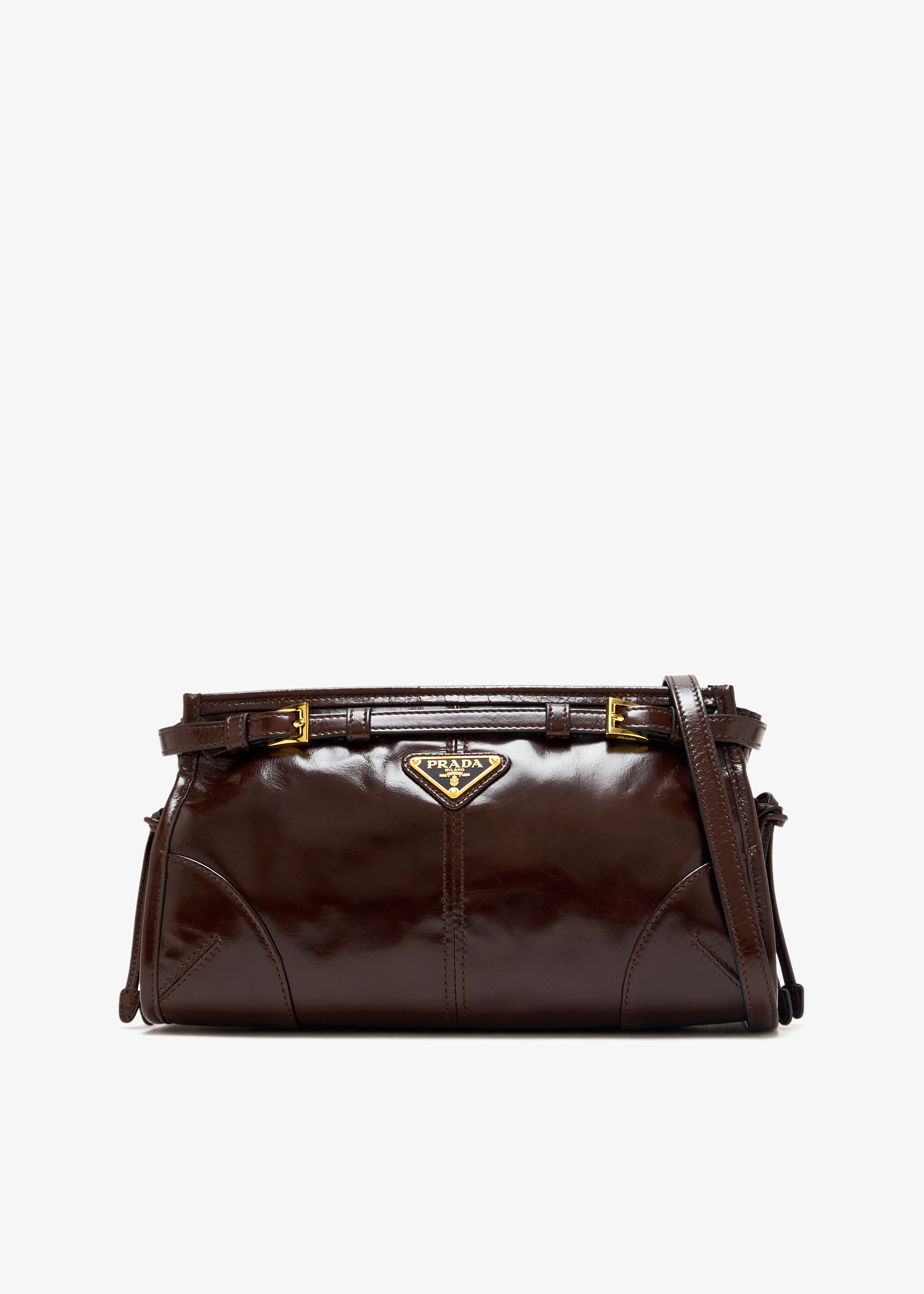 

Prada Bonnie small leather shoulder bag, Brown