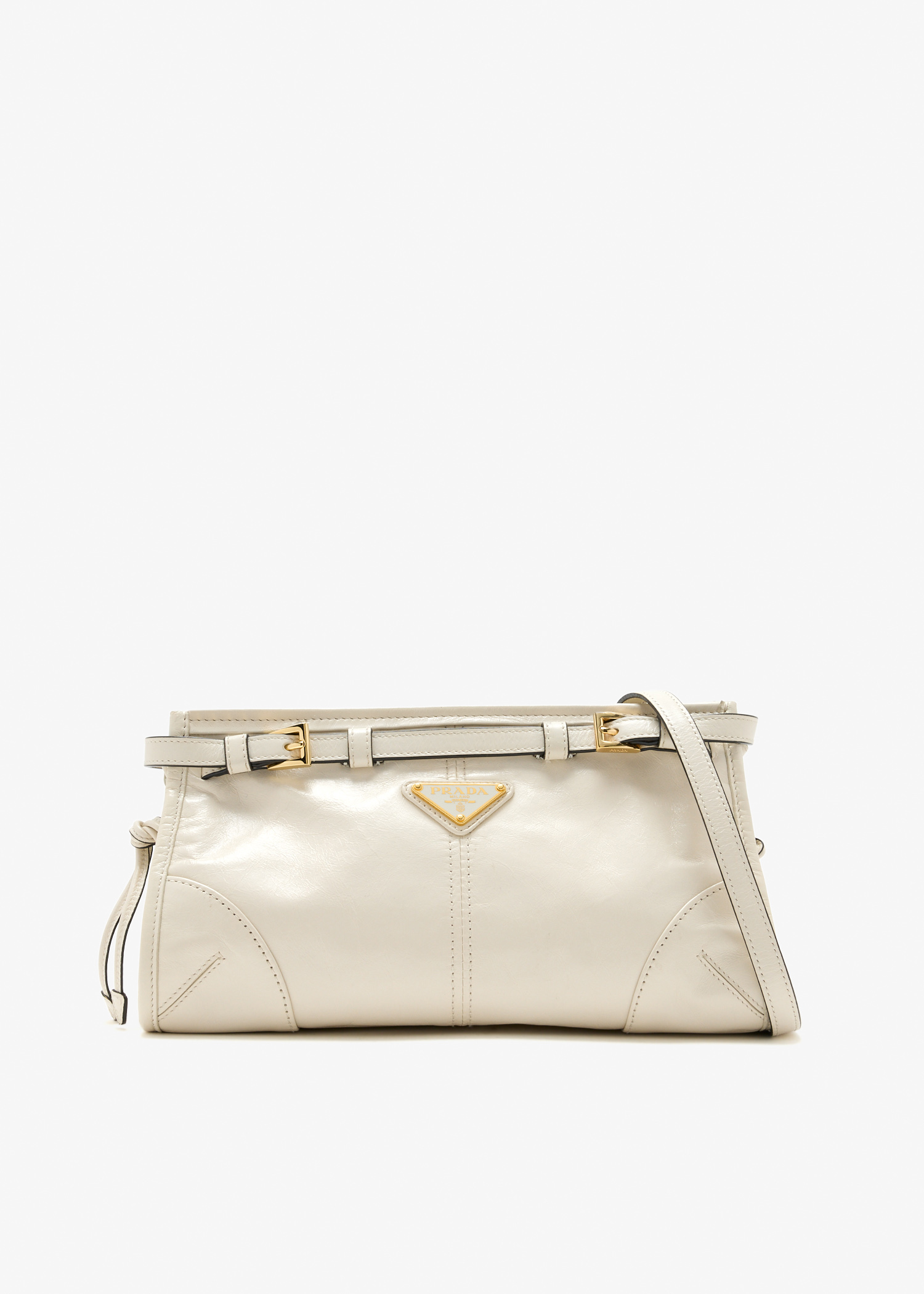 

Prada Bonnie small leather shoulder bag, White