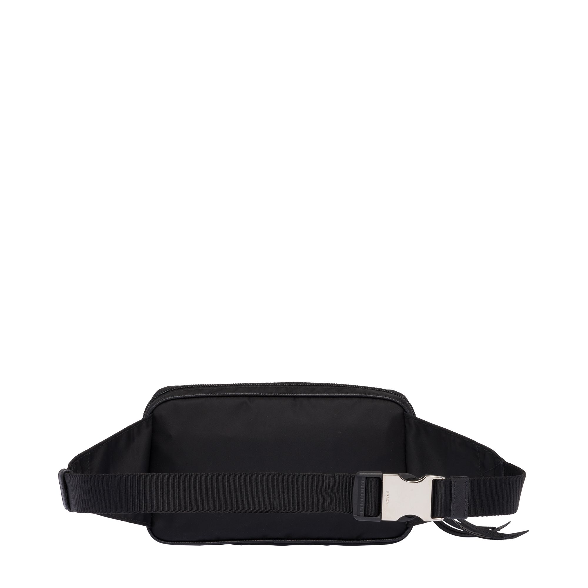 

Nylon and leather belt bag, Black