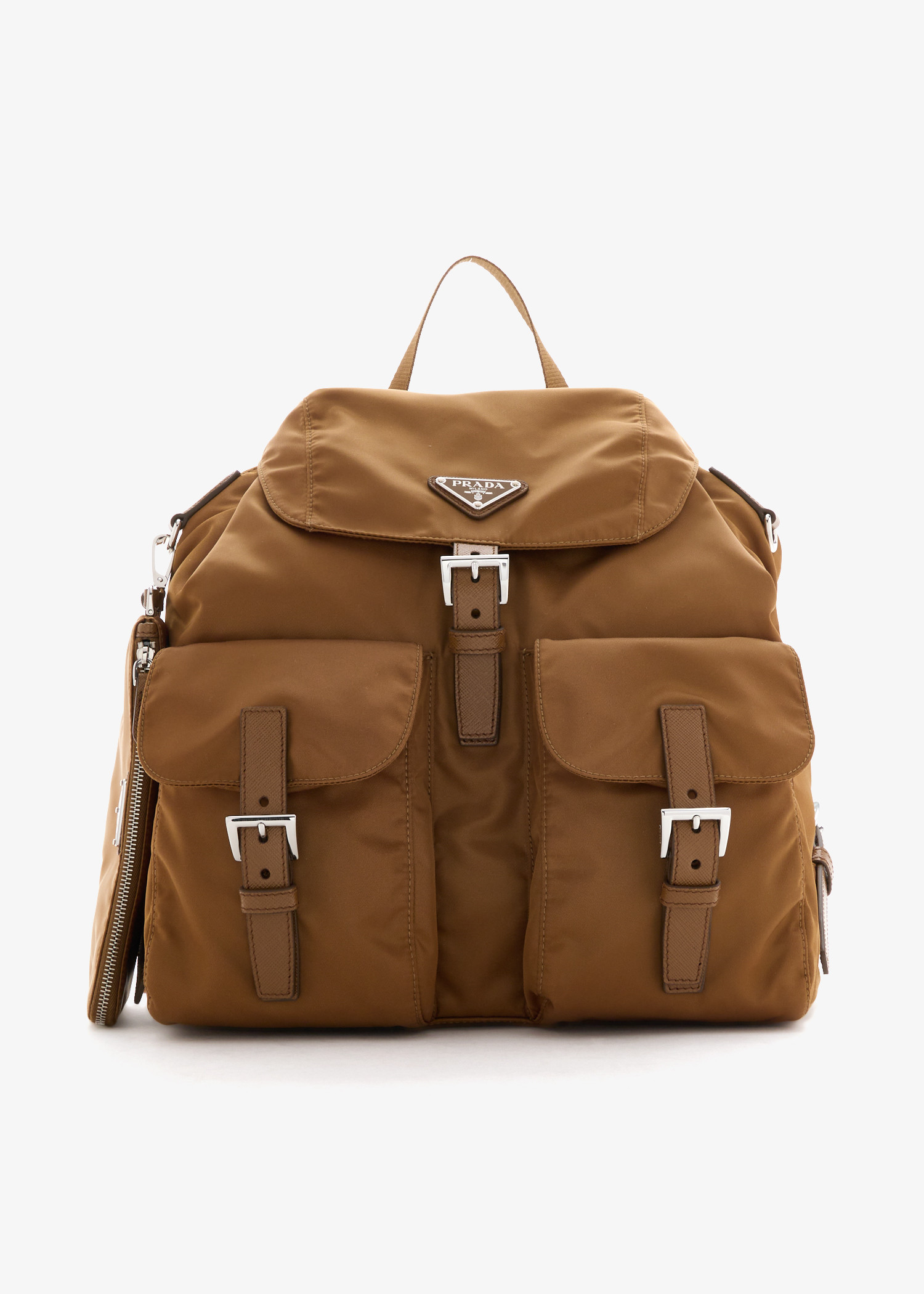

Medium Re-Nylon Backpack, Brown