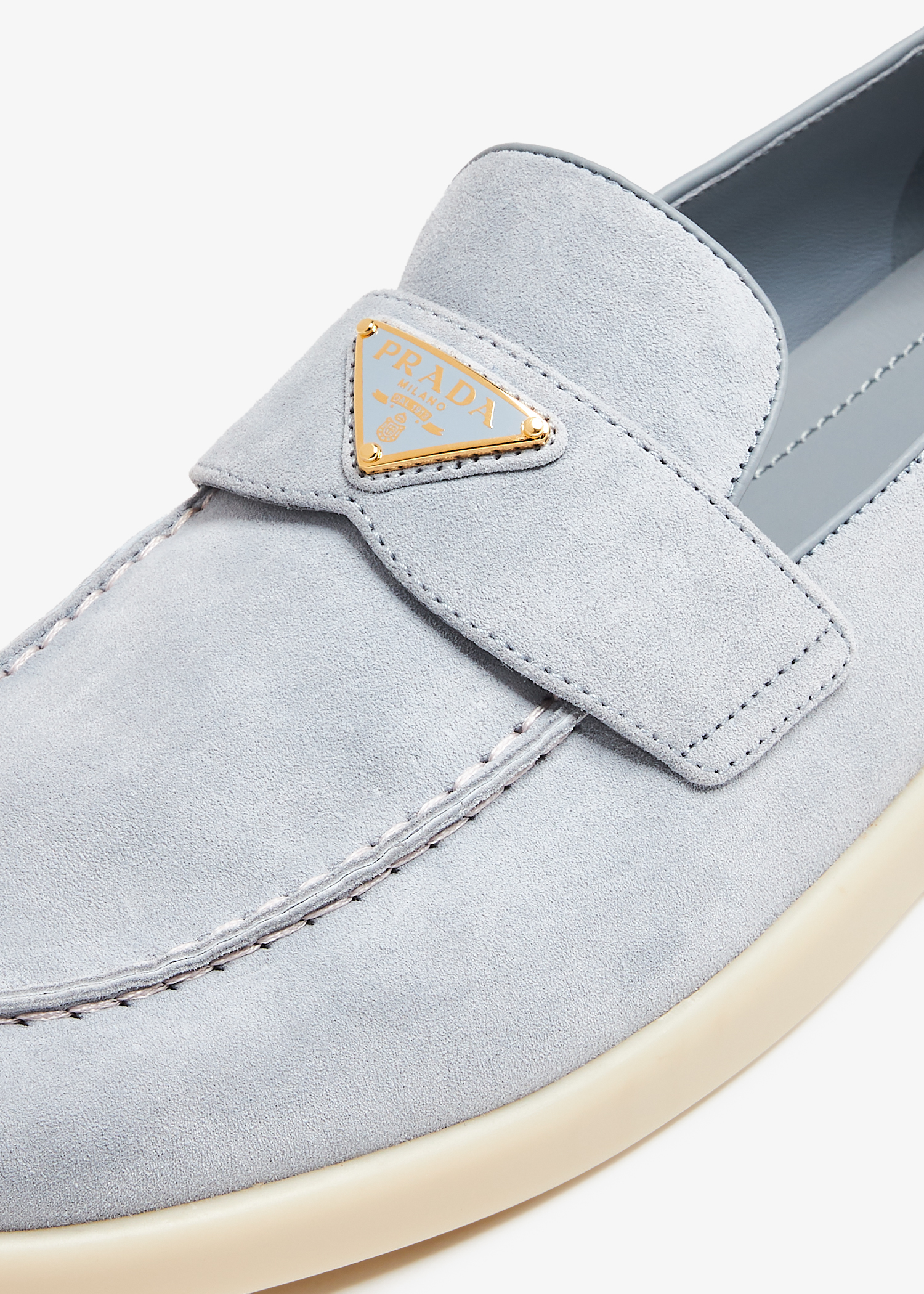 Prada suede loafers womens clearance