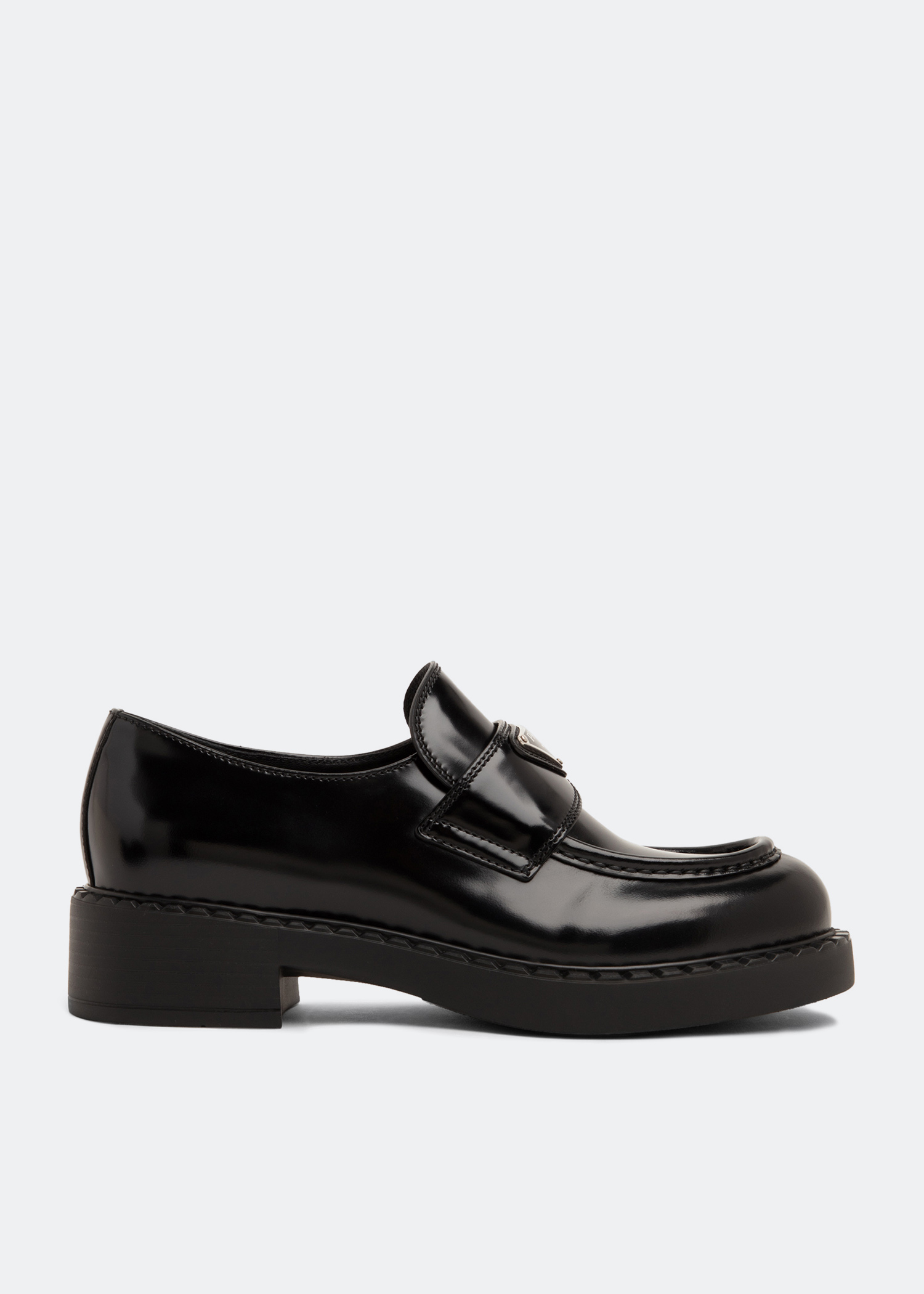 

Brushed leather loafers, Black