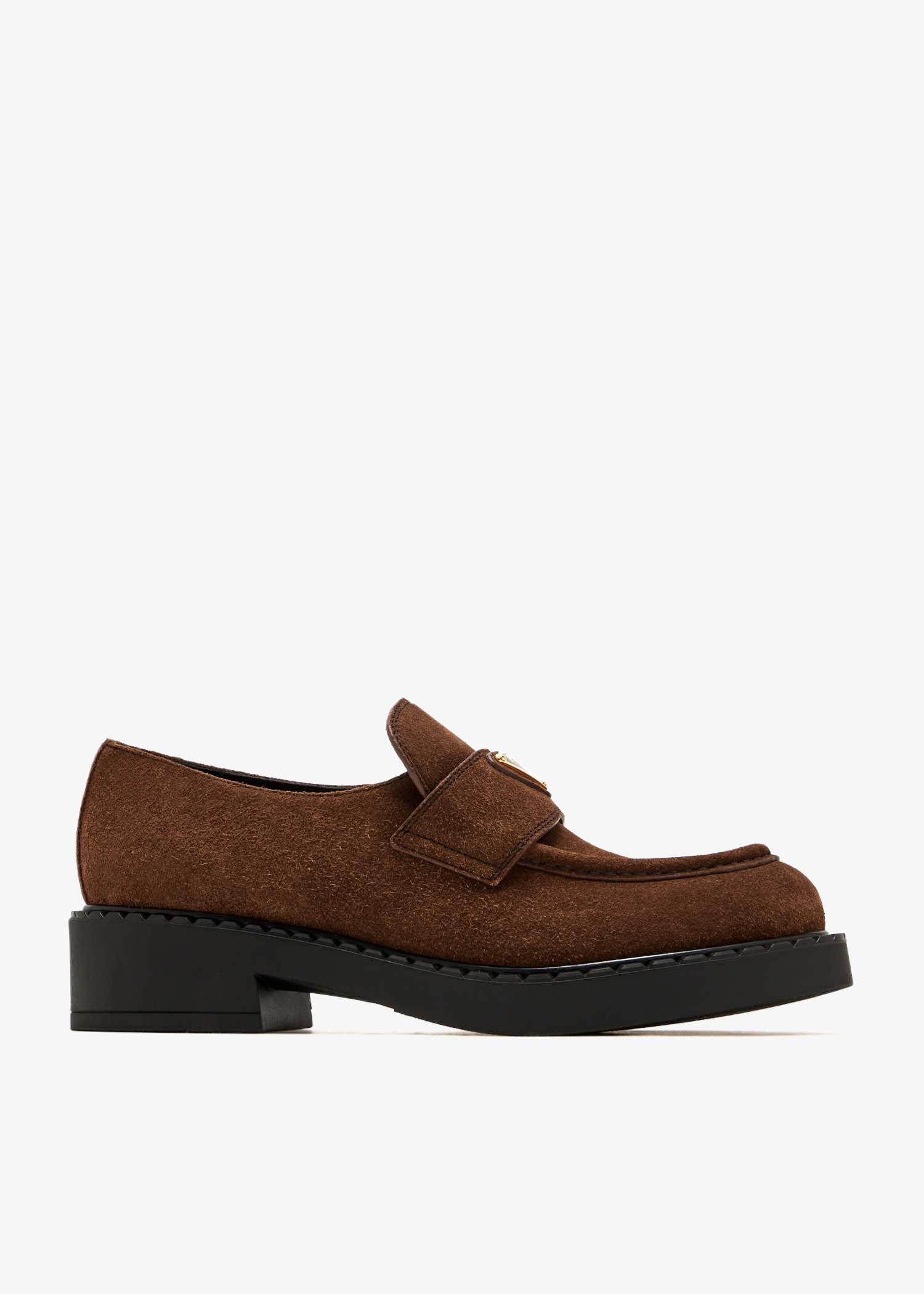 

Chocolate suede loafers, Brown
