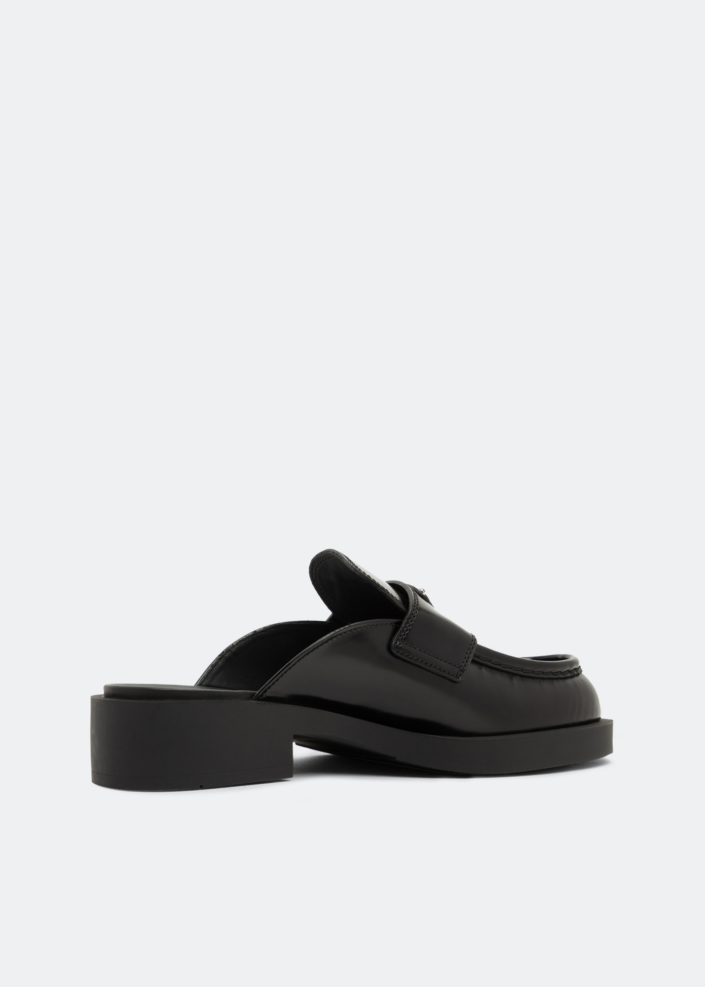

Brushed leather mules, Black