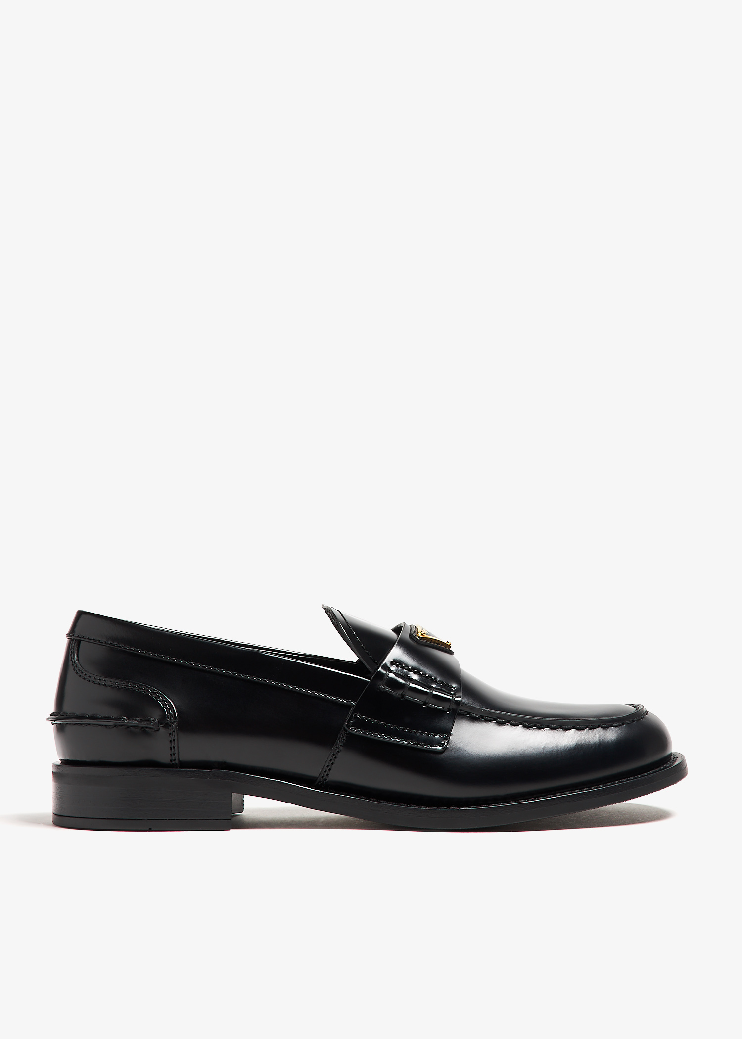

Brushed leather loafers, Black