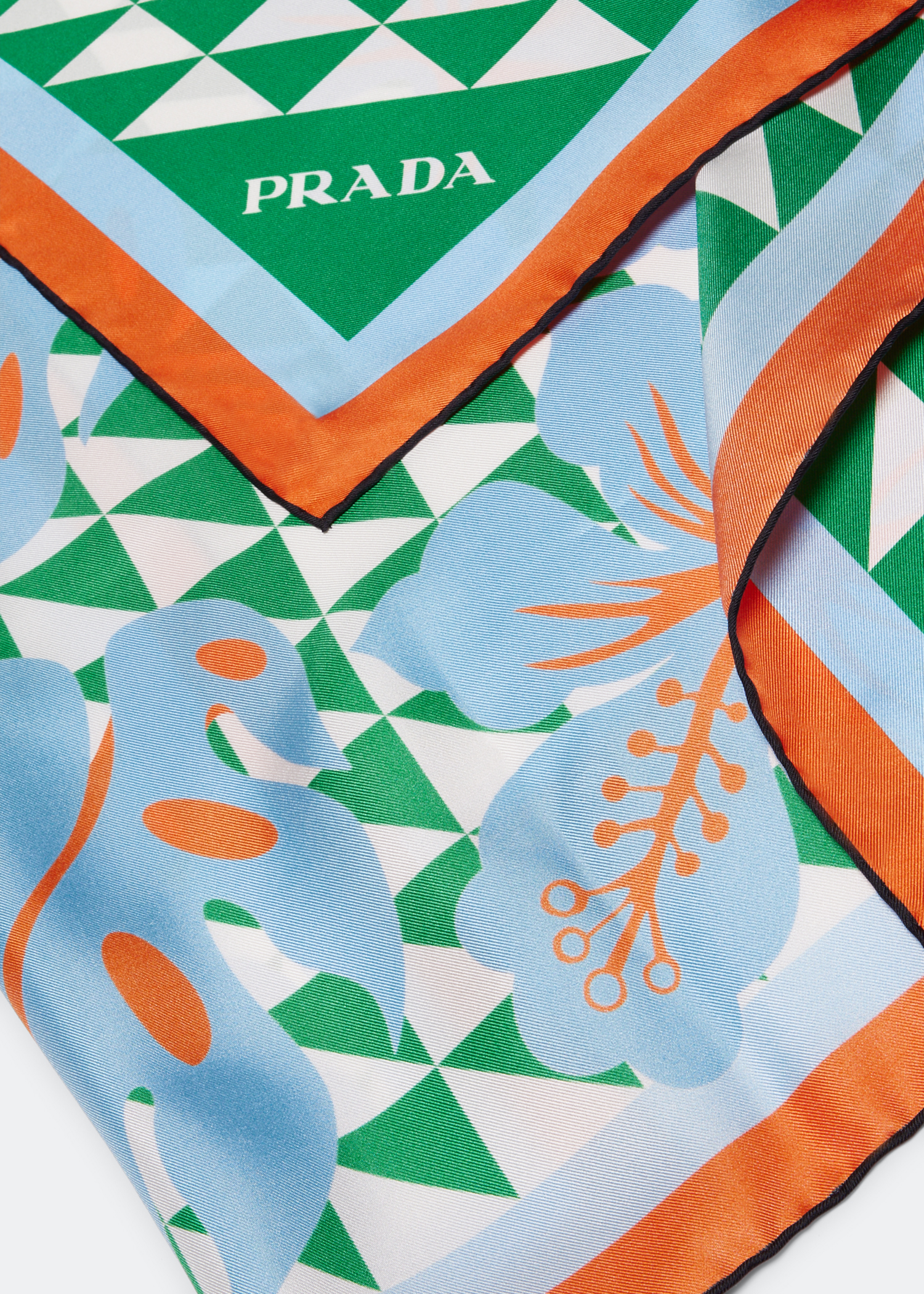 

Printed silk twill scarf, Prints