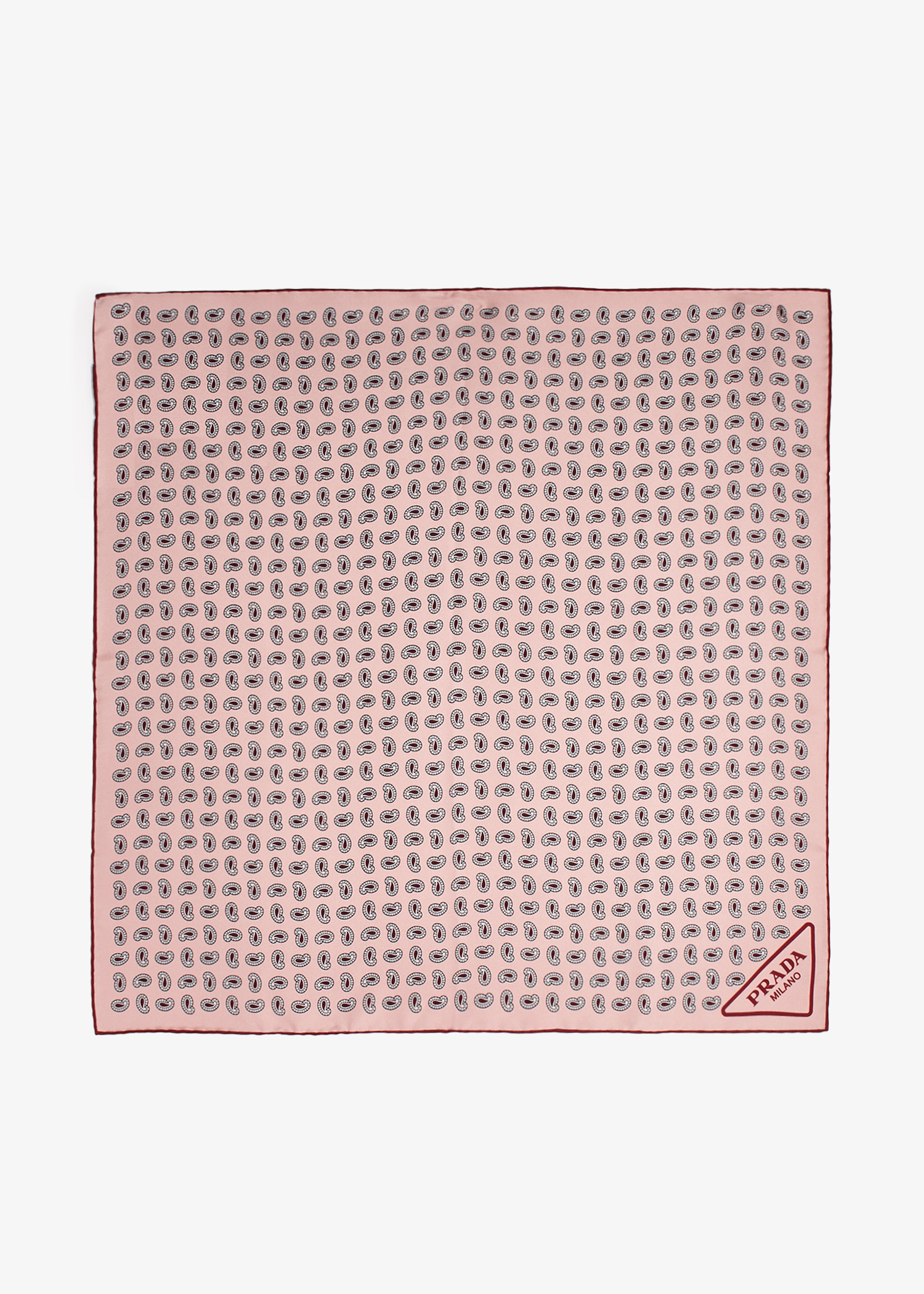 Prada Printed silk twill scarf for Women - Pink in UAE
