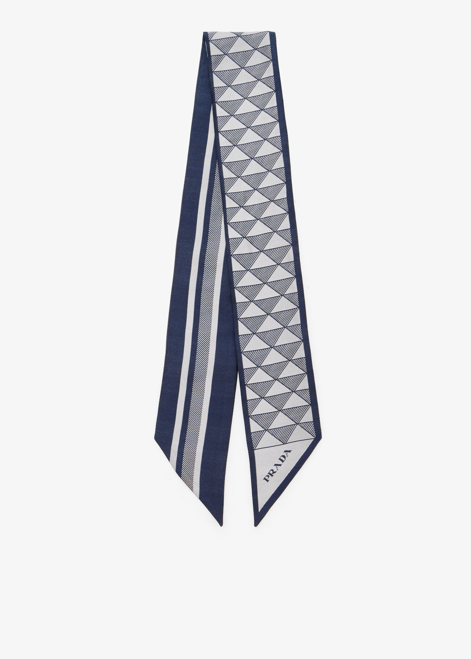 

Printed silk skinny scarf