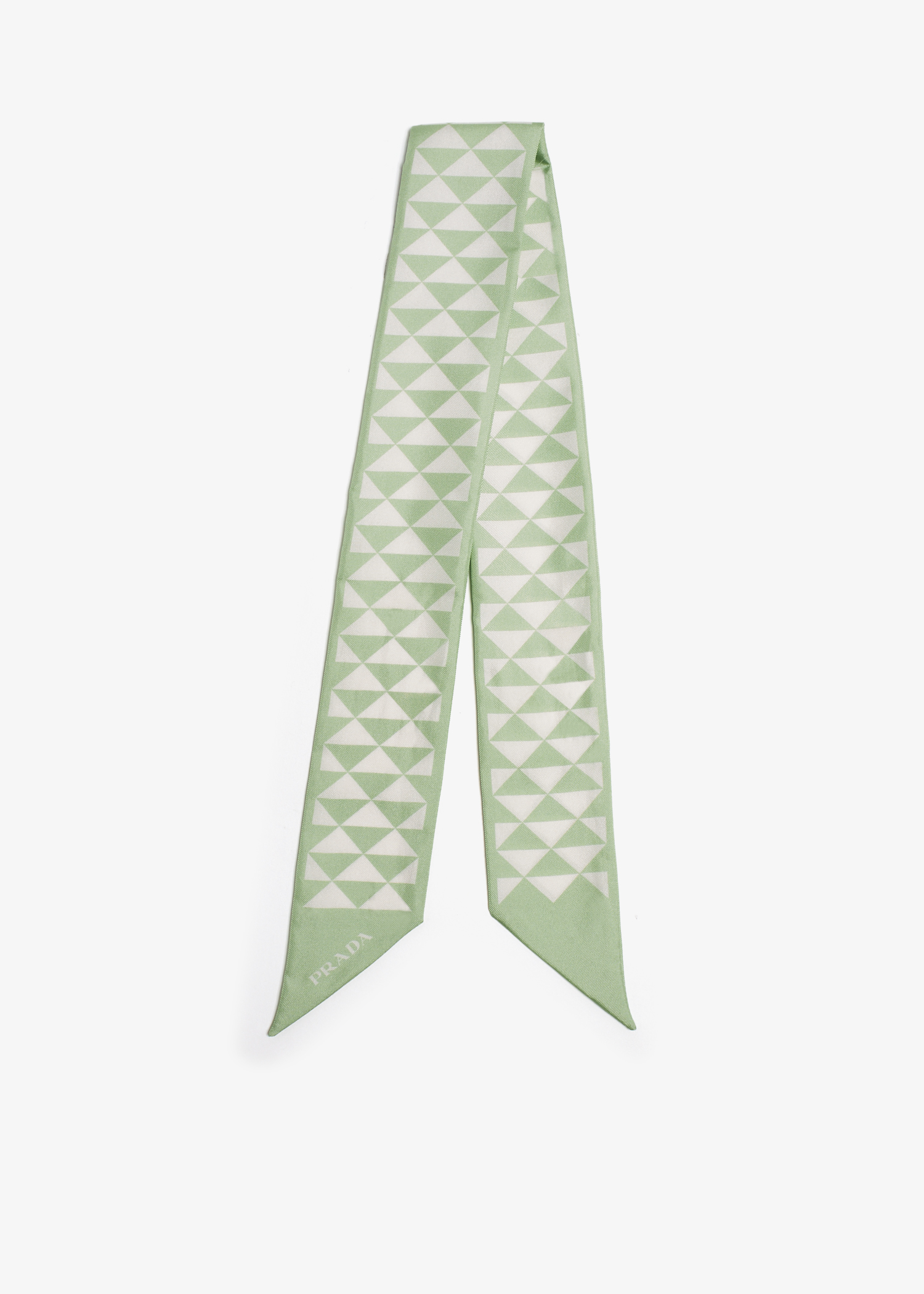 

Printed silk twill scarf, Green