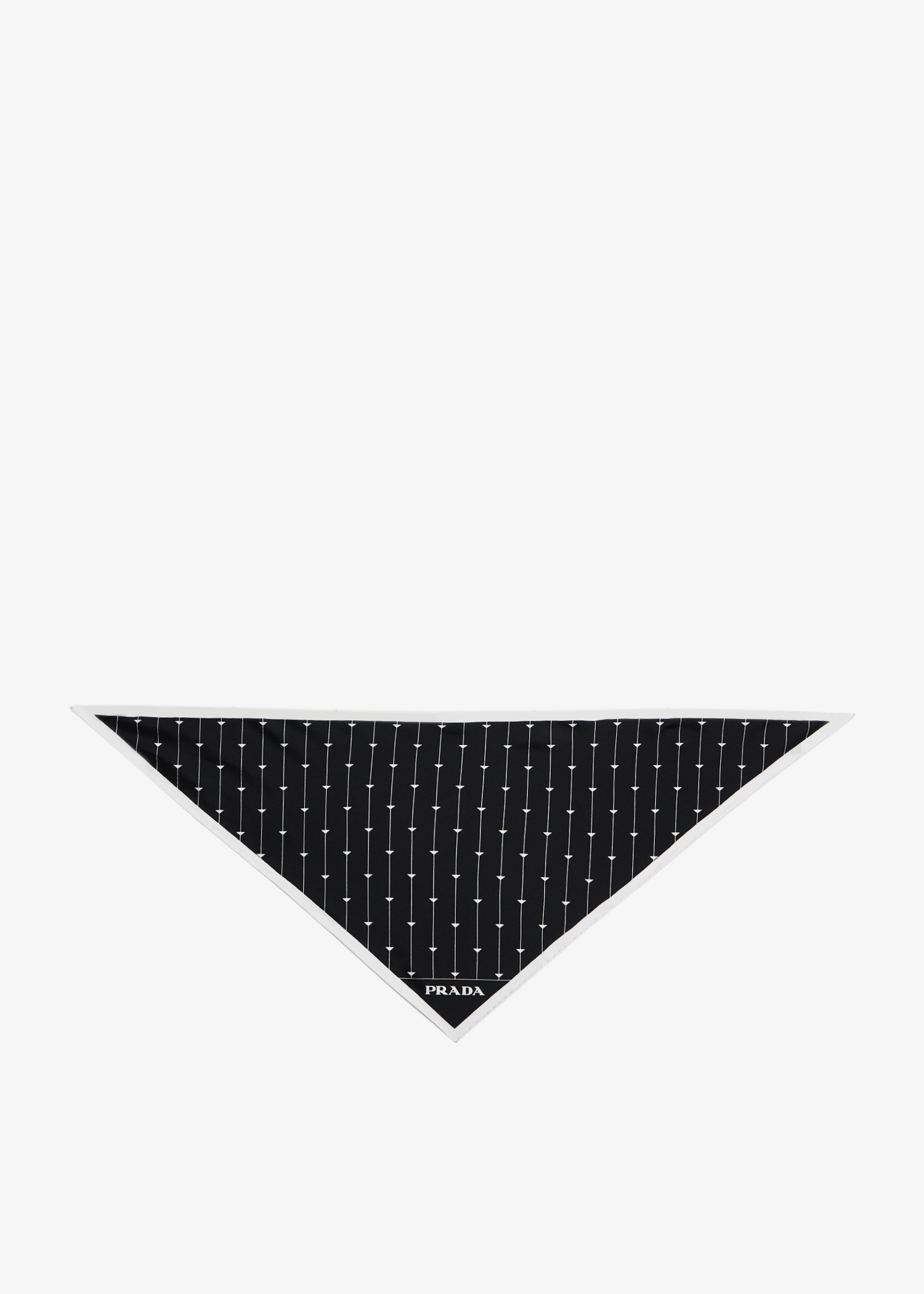 

Printed silk twill scarf, Black