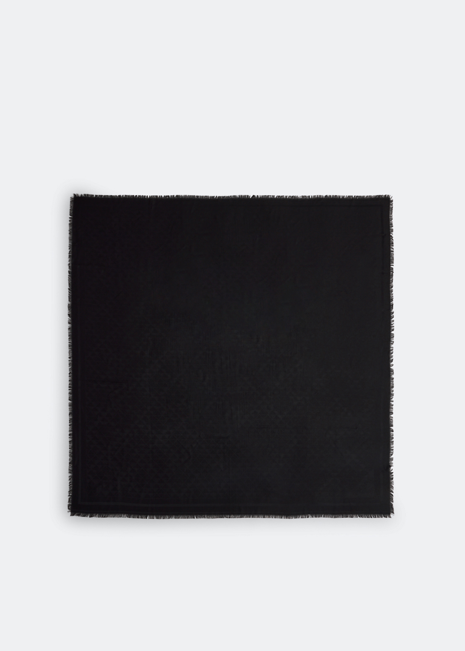 

Silk and wool jacquard scarf, Black