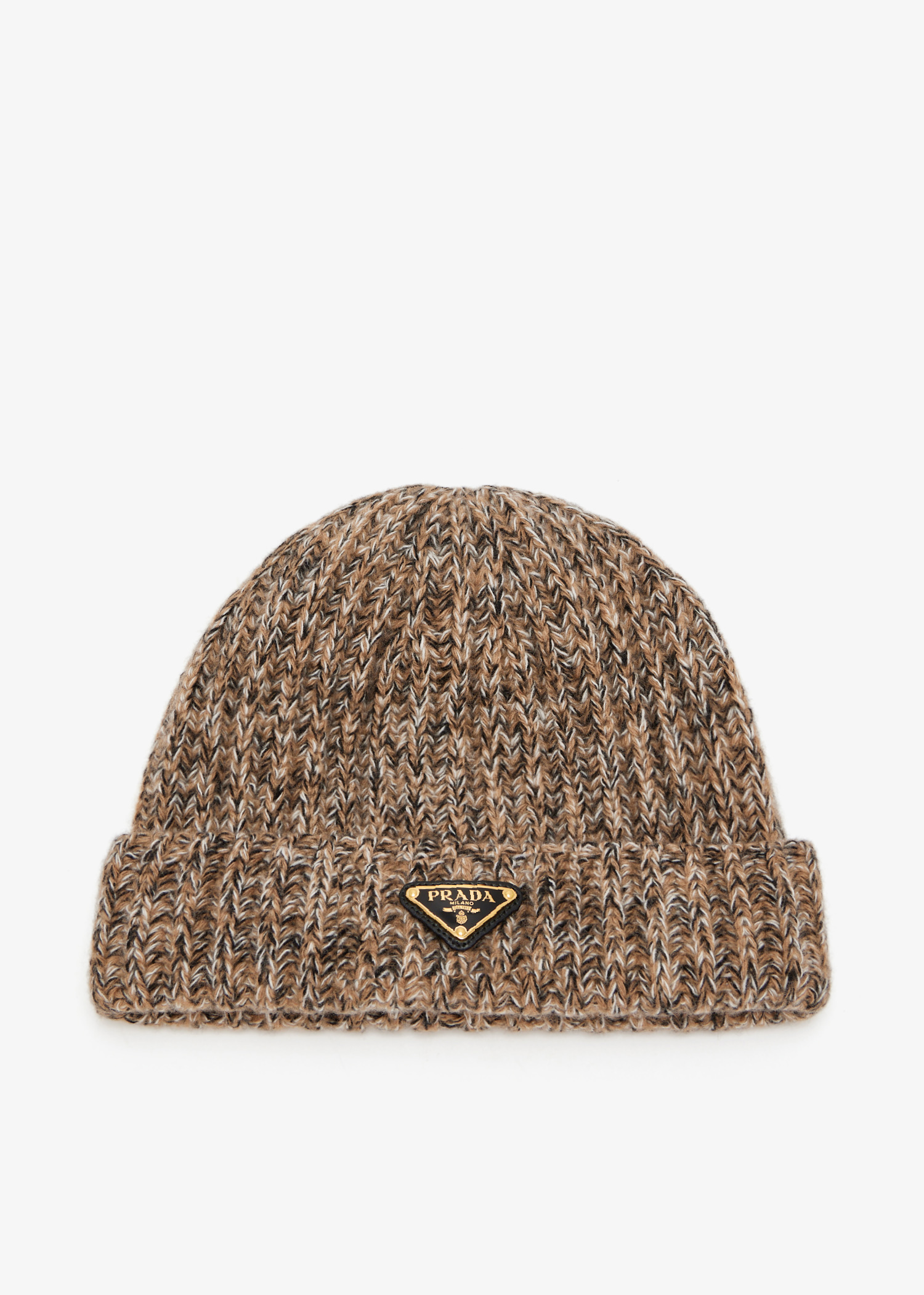 

Mélange knit beanie, Beige