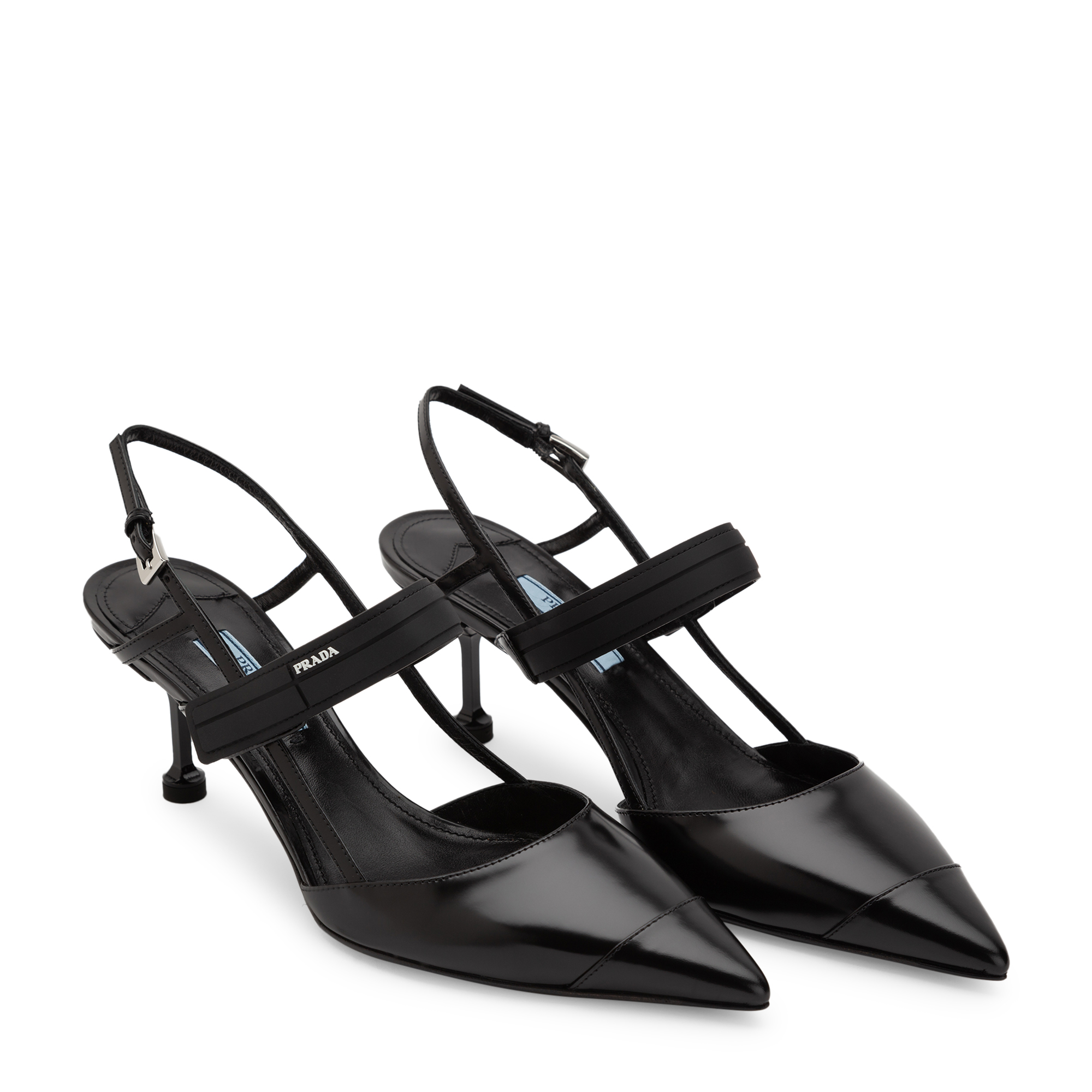 

Slingback leather pumps, Black