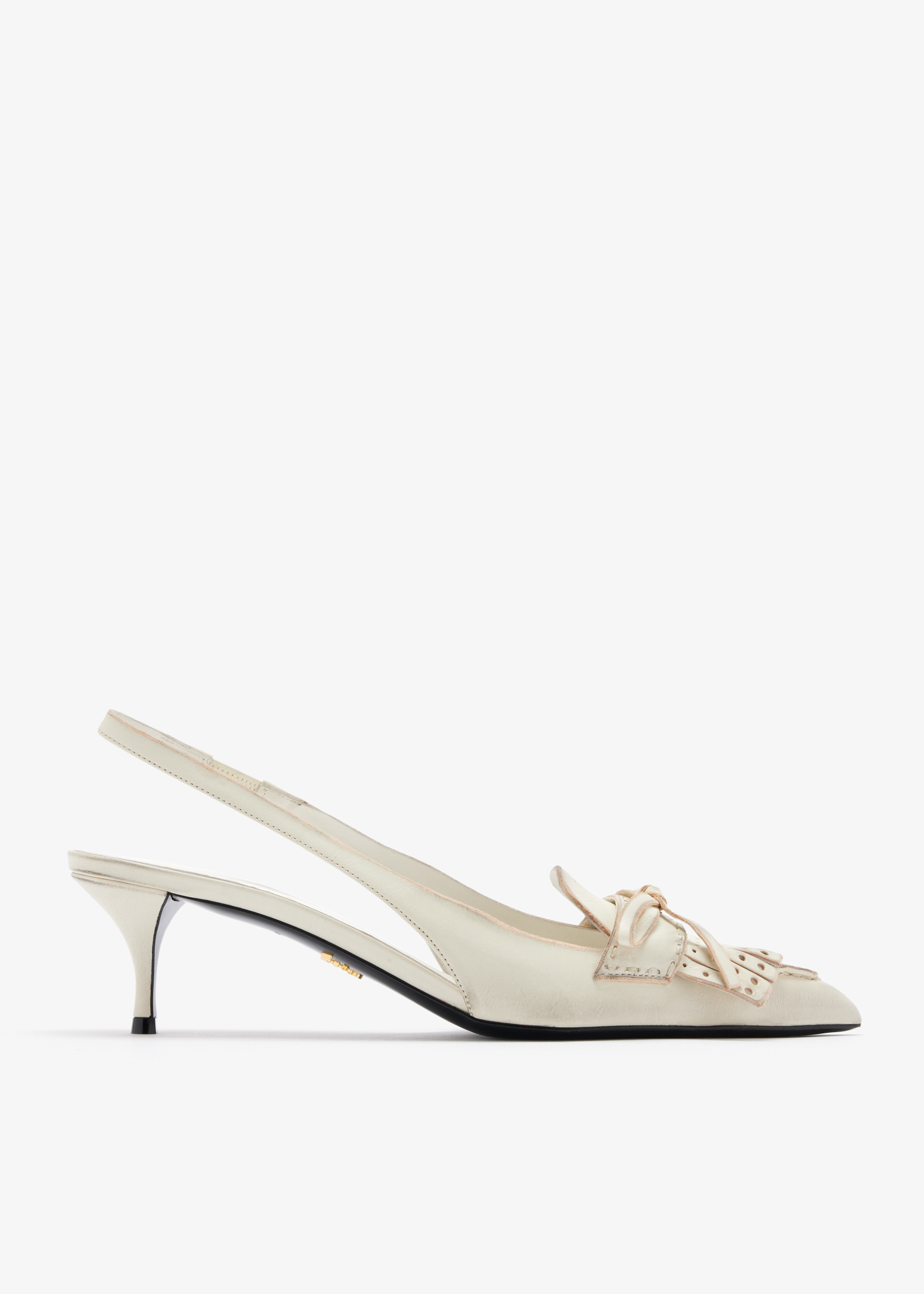 

Leather slingback pumps, Cream