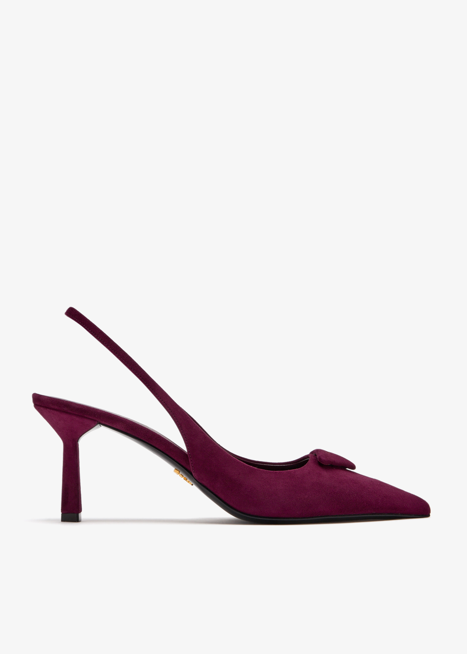 

Suede slingback pumps, Burgundy