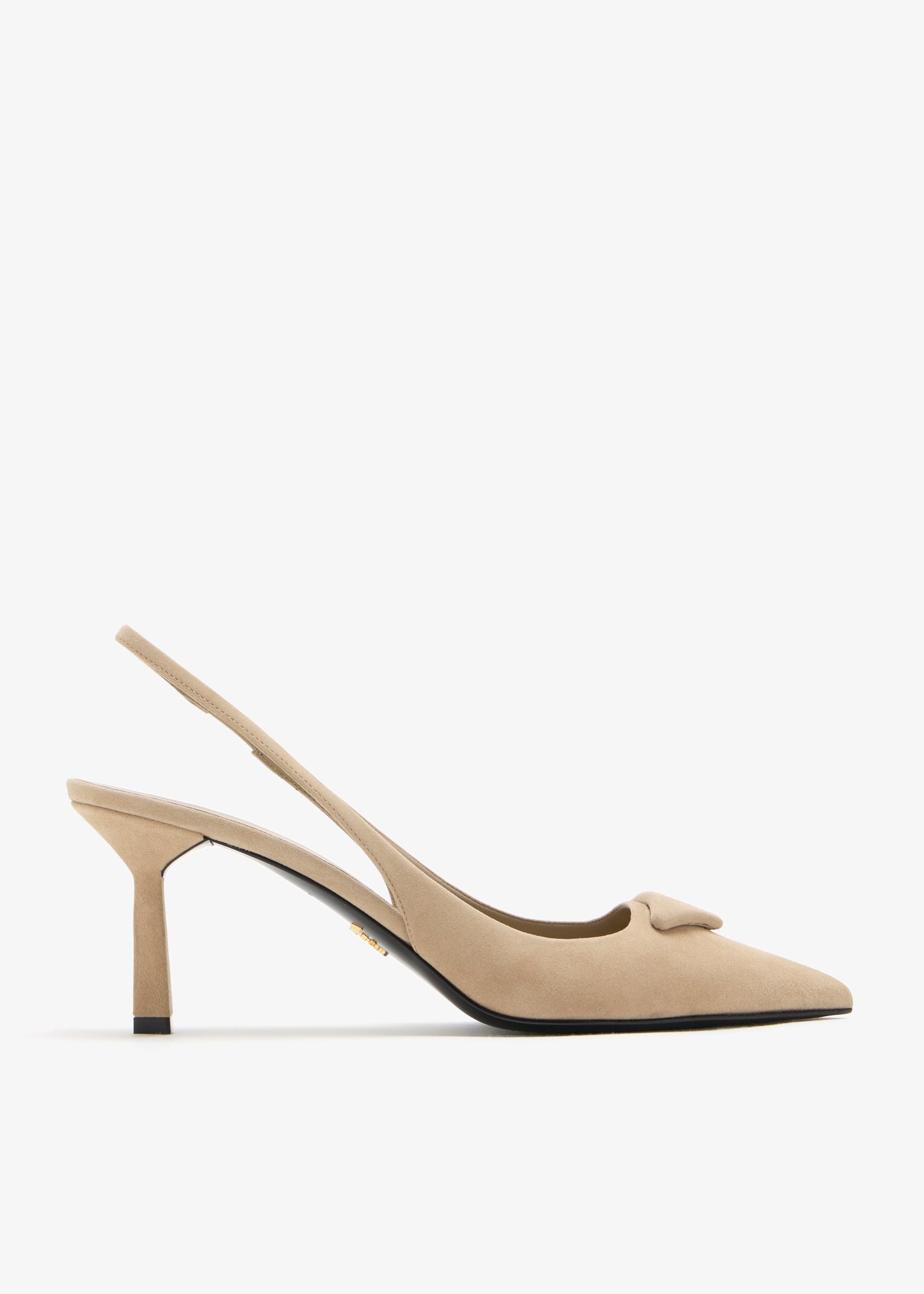 

Suede slingback pumps, Beige