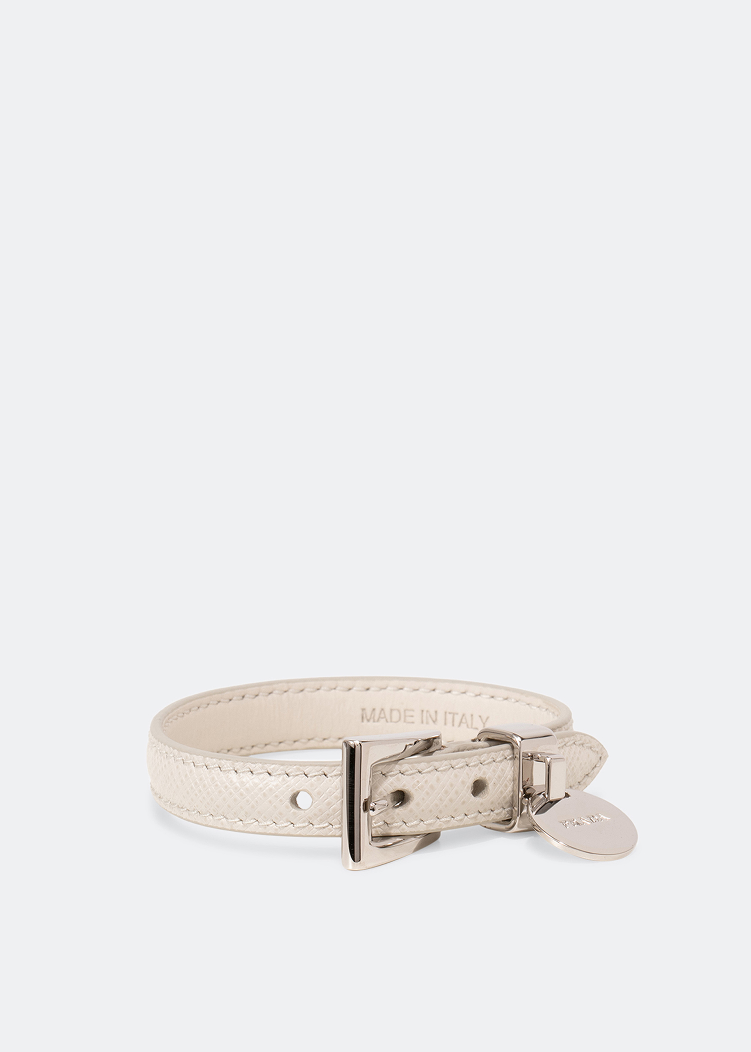 

Saffiano leather bracelet, White