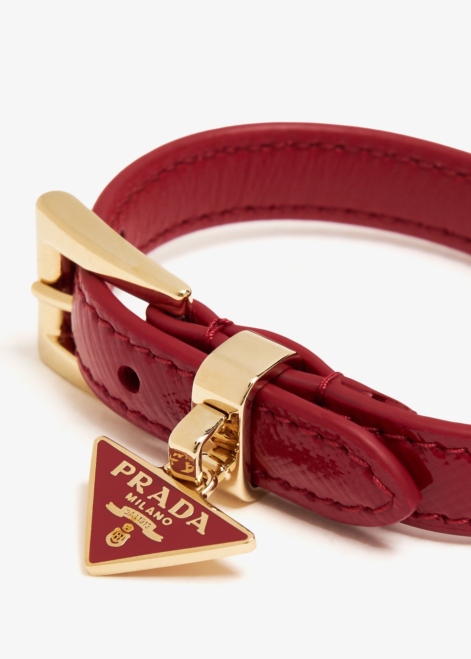 Prada Saffiano patent leather bracelet for Women - Red in