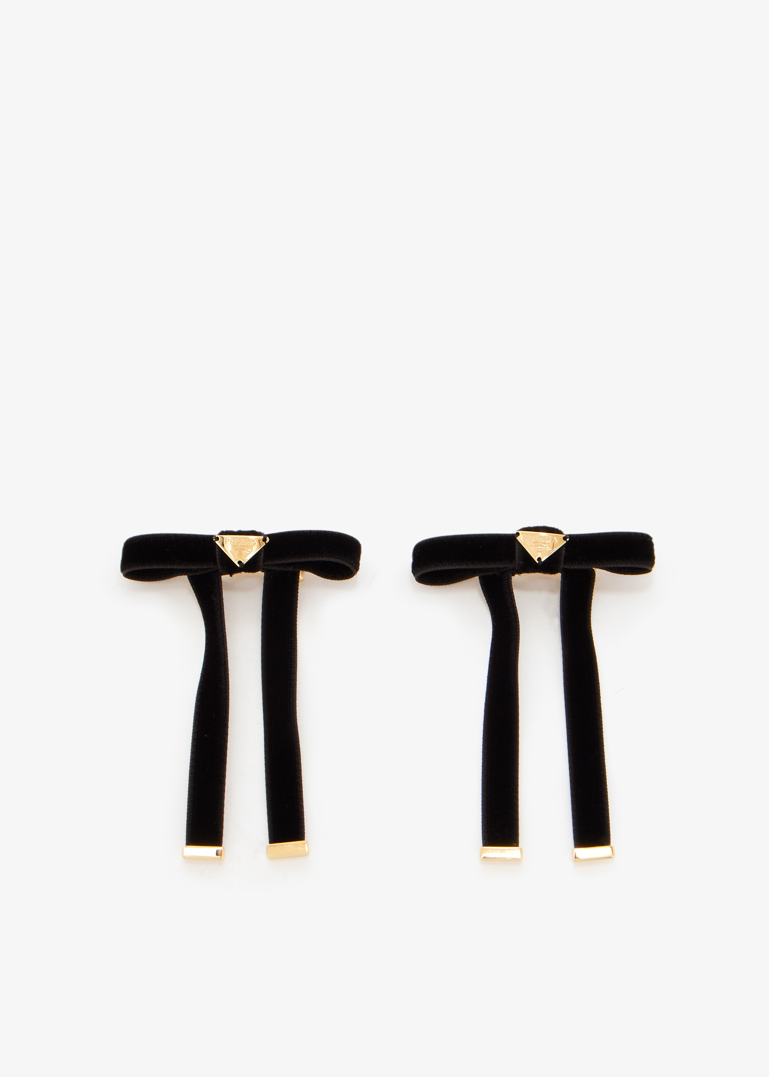 

Velvet hair clips, Black