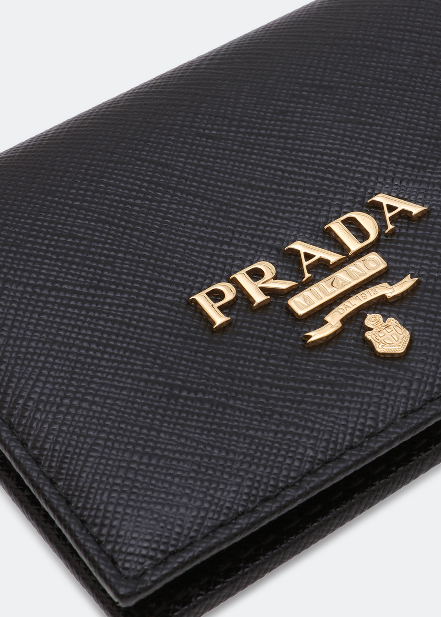 

Leather badge wallet, Black