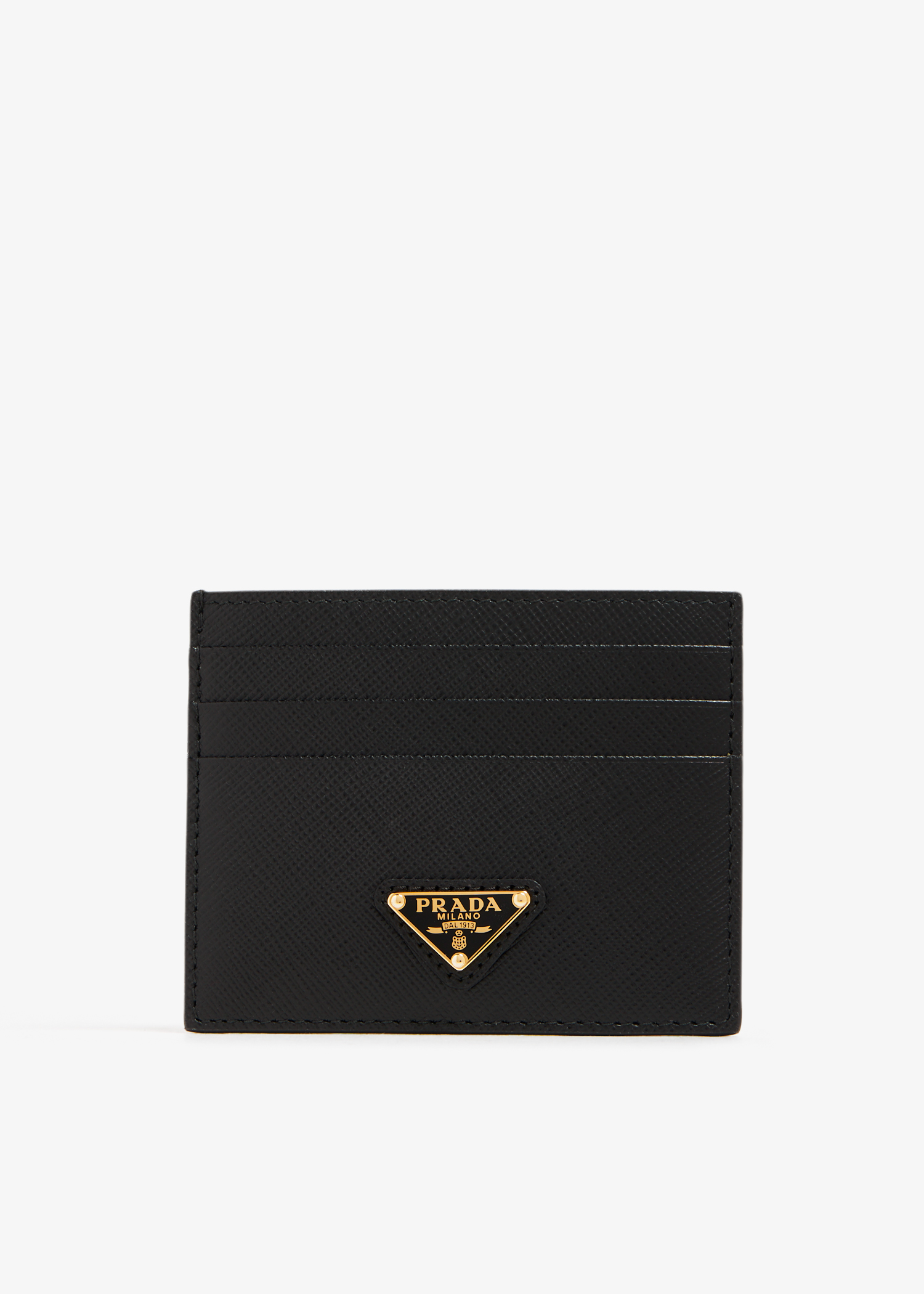 

Saffiano leather cardholder, Black