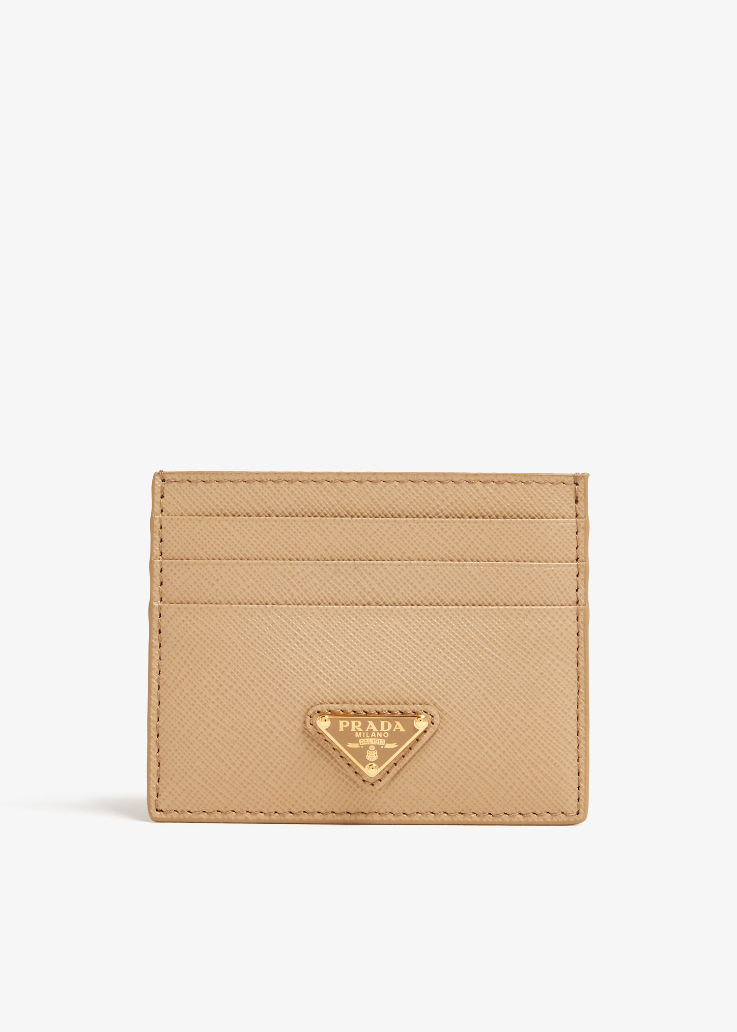 

Saffiano leather cardholder, Beige