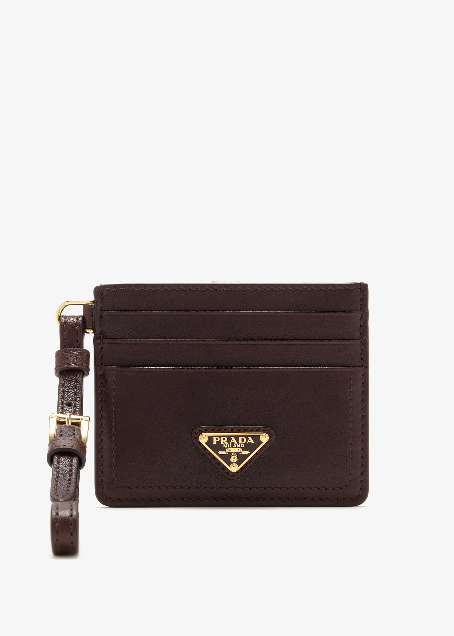 

Nappa leather card holder, Brown