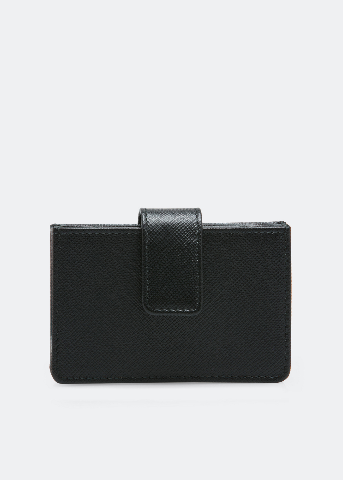 

Saffiano leather card holder, Black