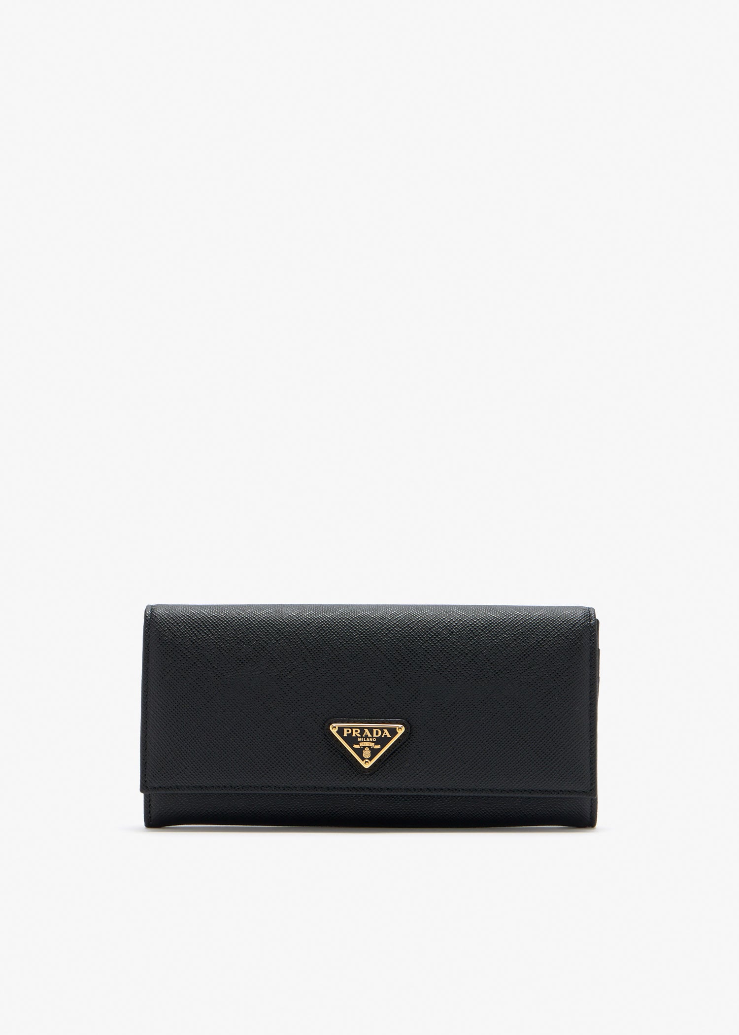 

Large Saffiano leather wallet, Black