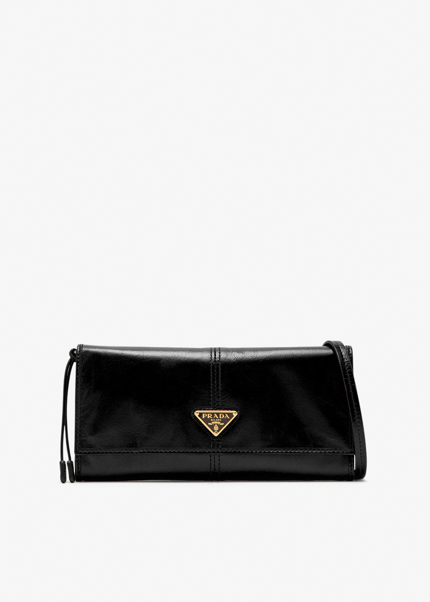 

Leather strap wallet, Black
