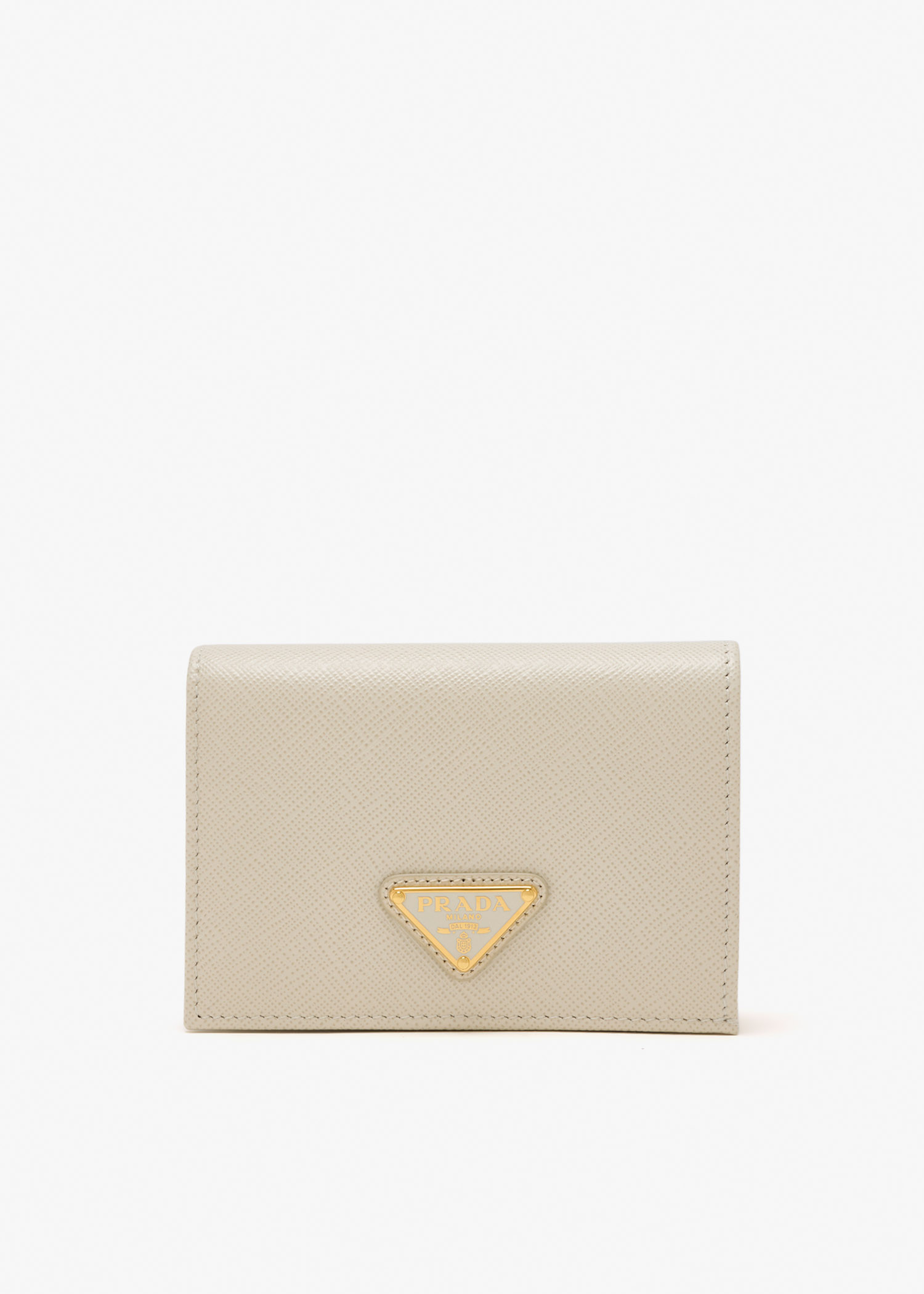 

Small Saffiano leather wallet, White