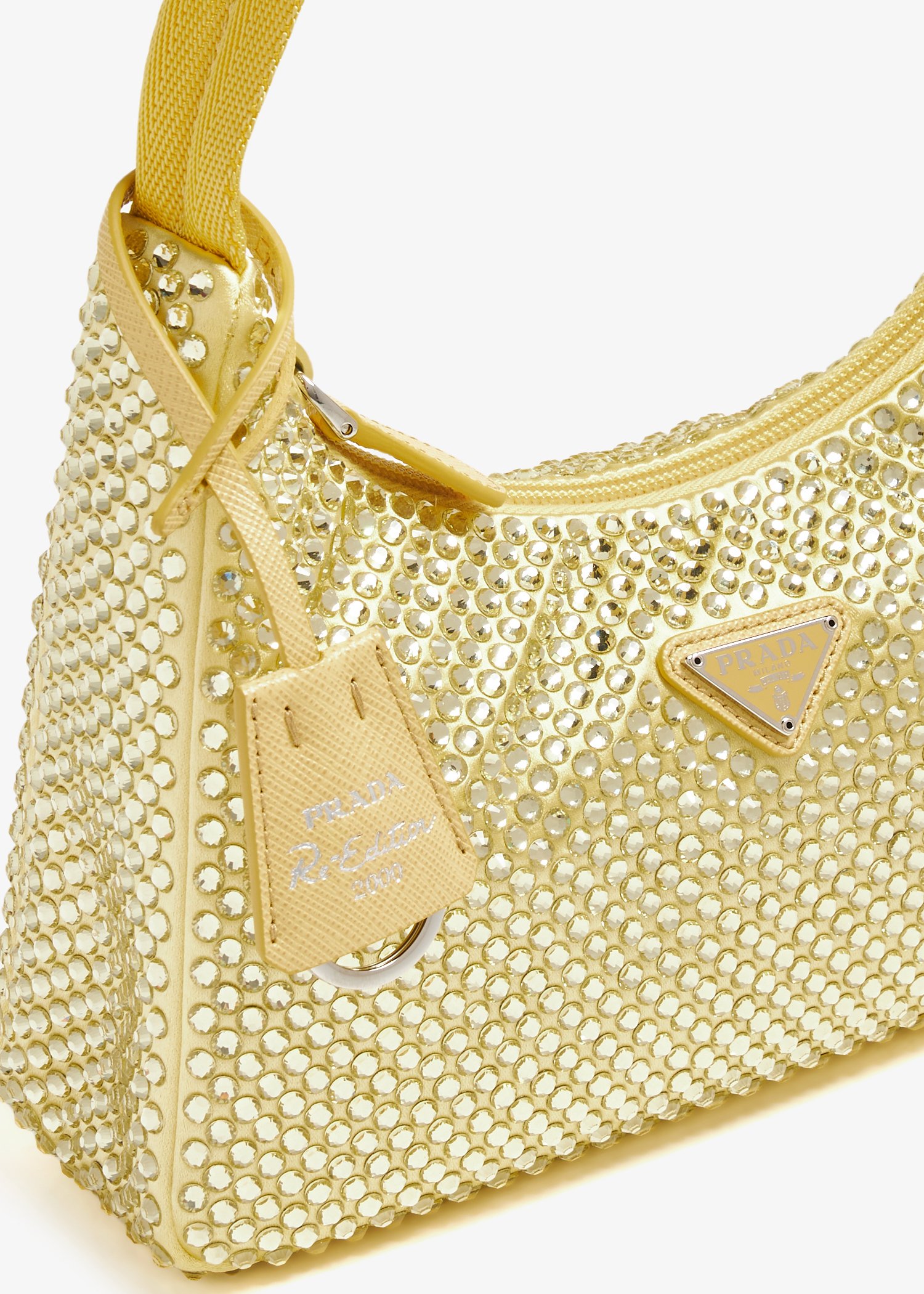 

Re-Edition crystal-embellished mini bag, Gold