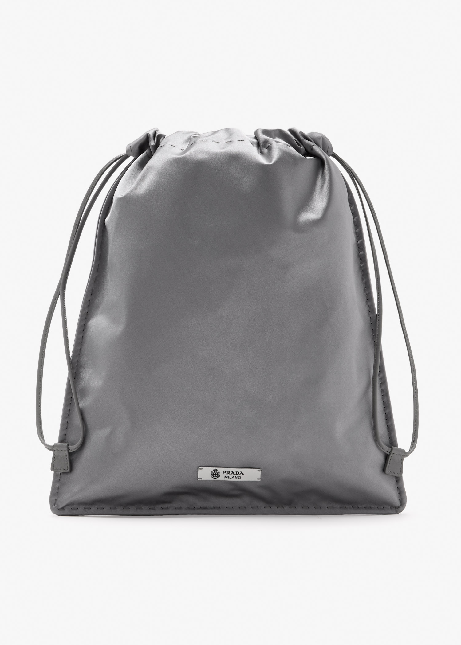 

Prada Wish silk duchesse pouch, Grey