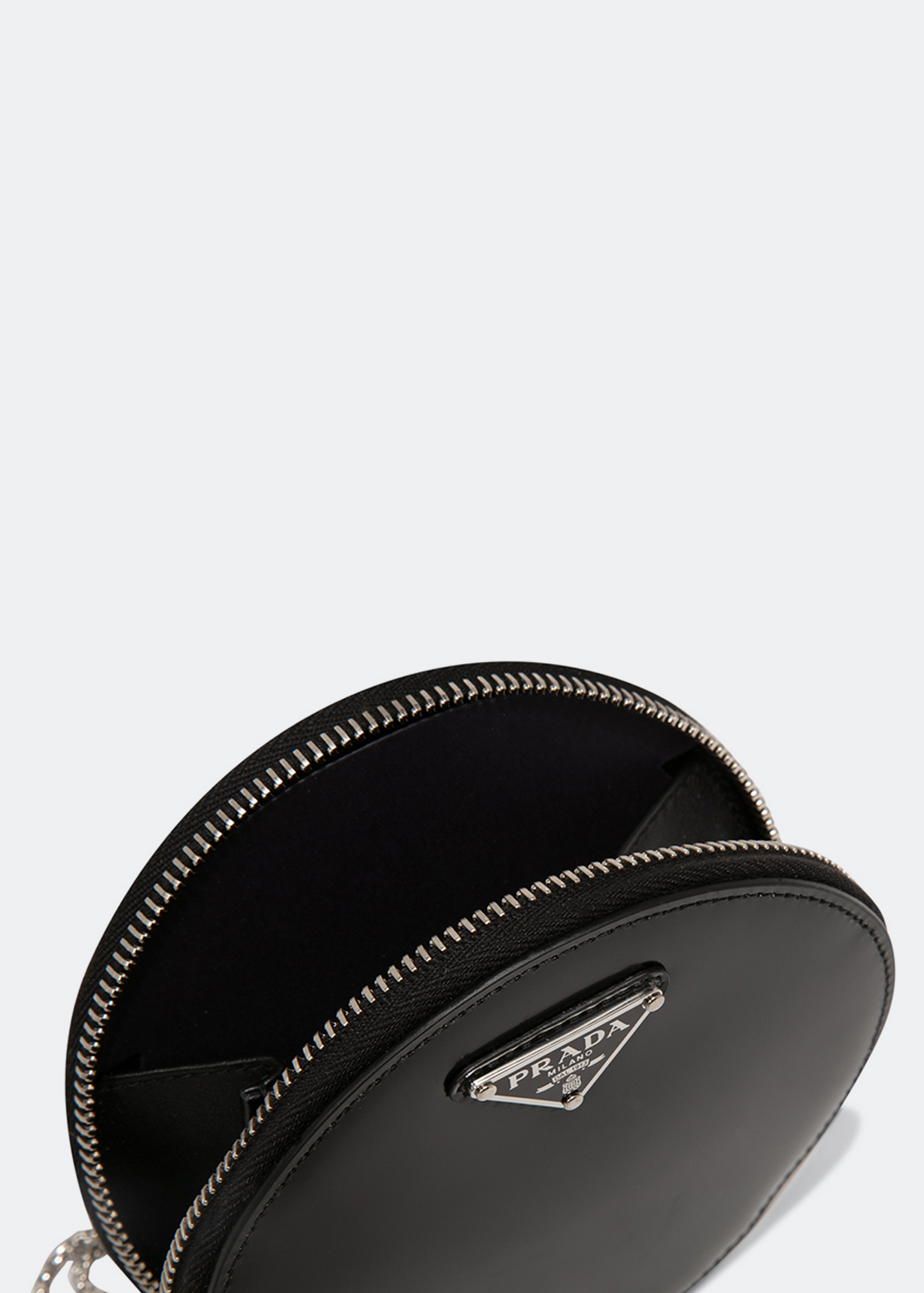 

Brushed leather mini-pouch, Black
