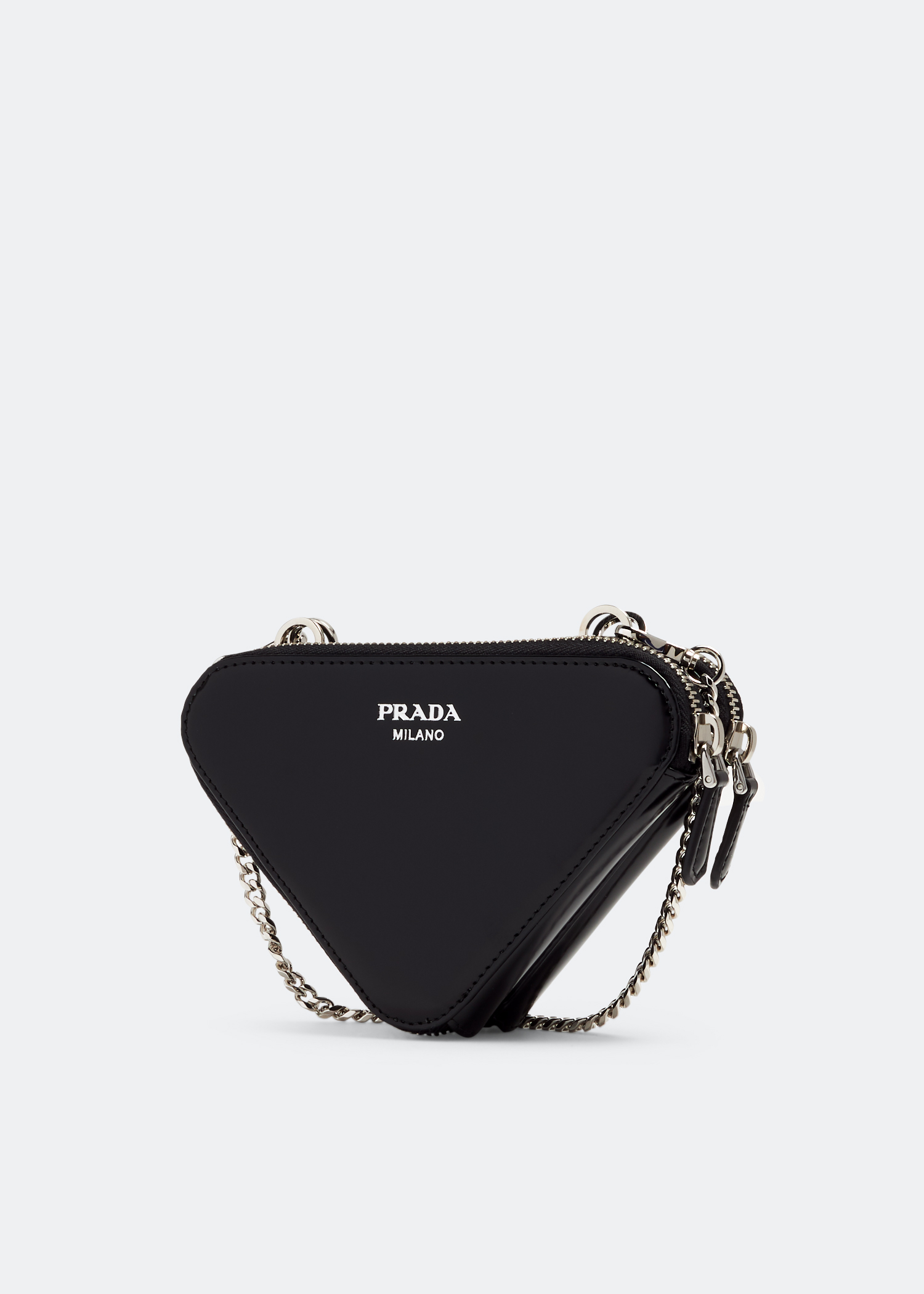 Platinum Embellished Satin And Leather Mini-pouch