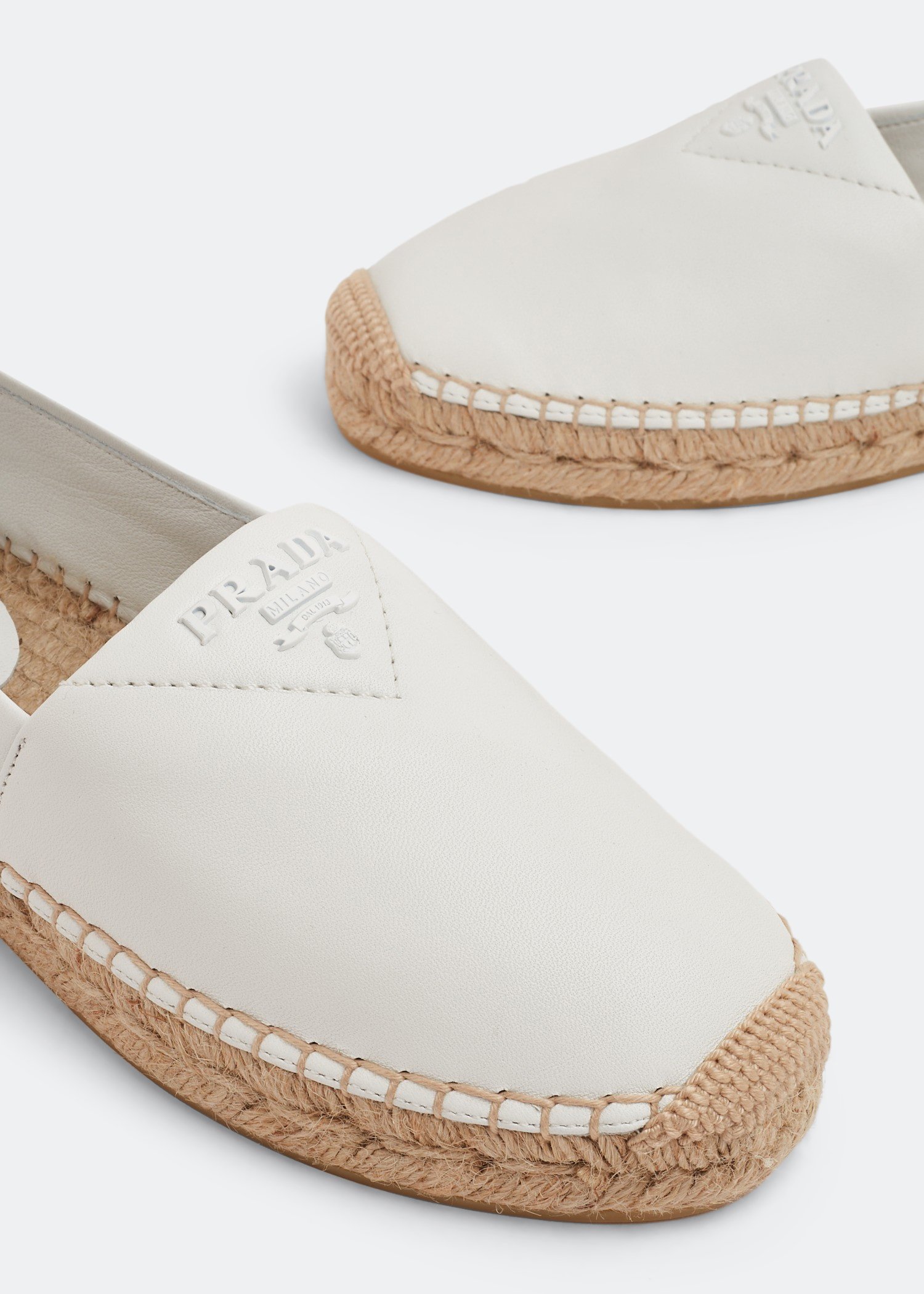 

Leather espadrilles, White