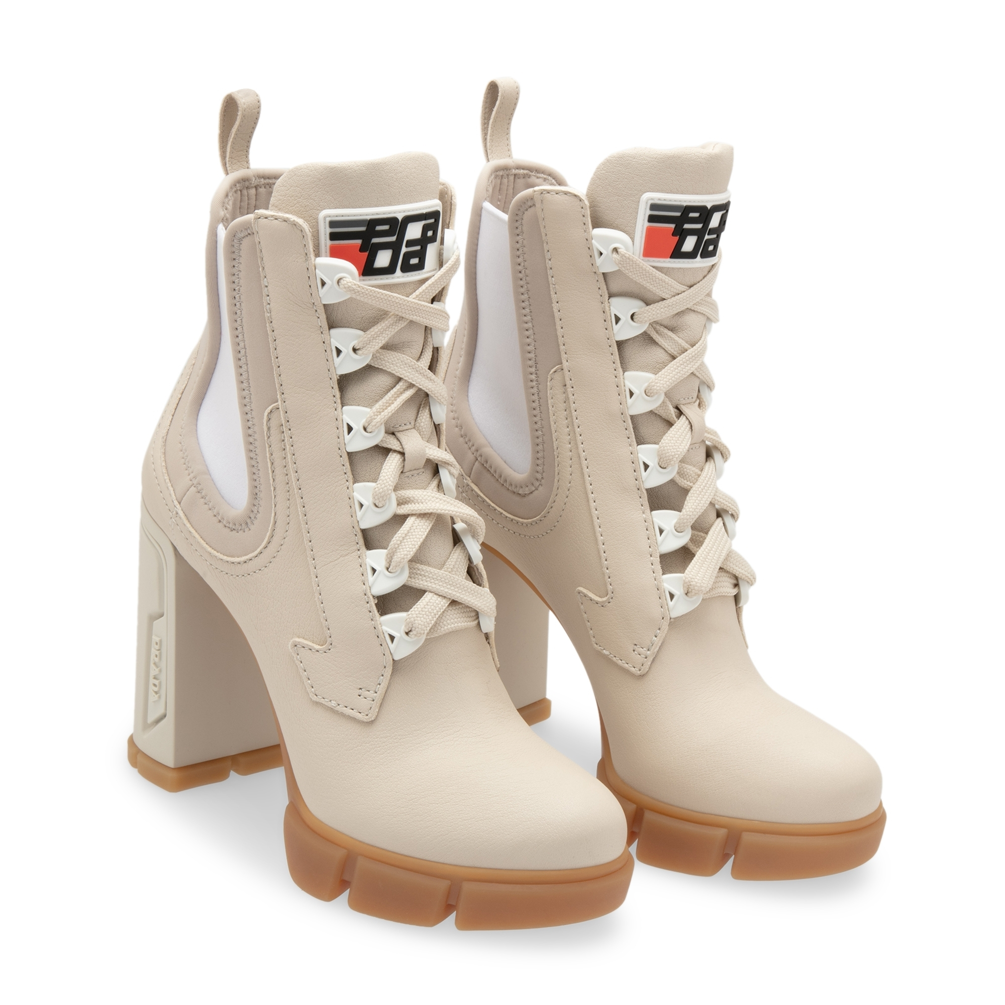 

Chunky high ankle boots, White