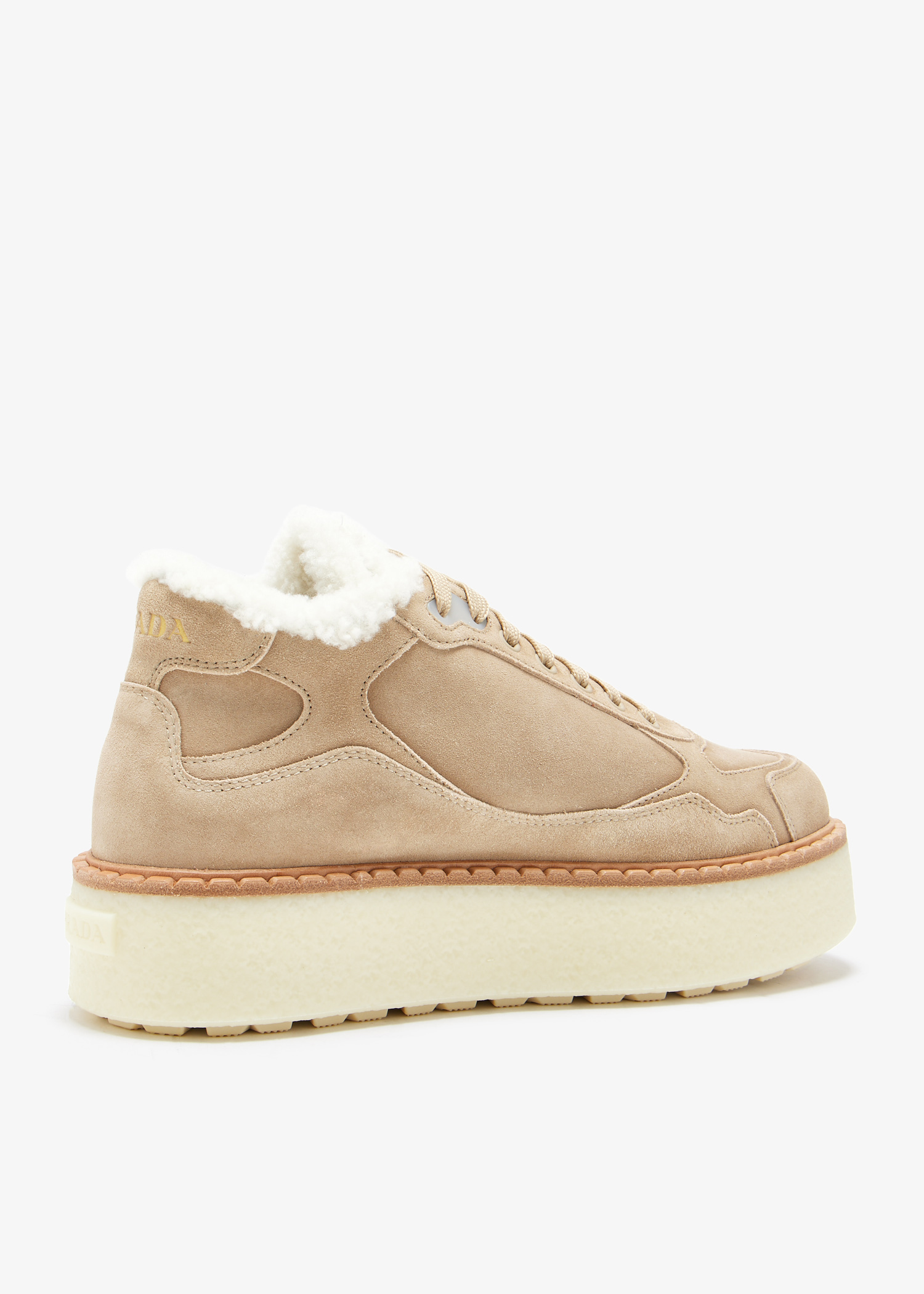Prada Suede mid-top sneakers for Women - Beige in UAE